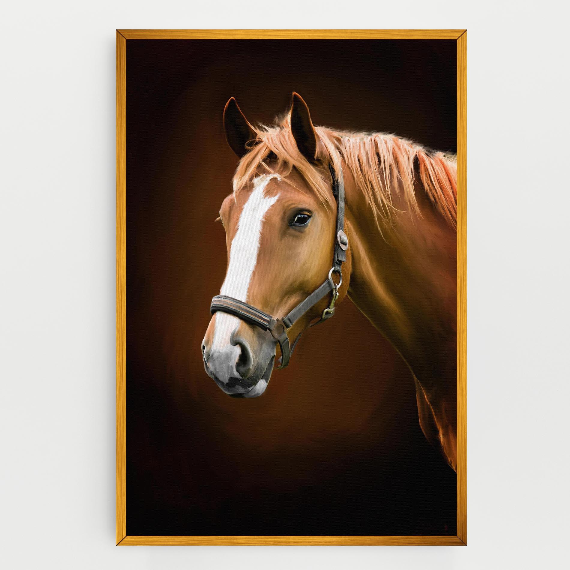Leinwandbild Digital Painted Horse mockup 0