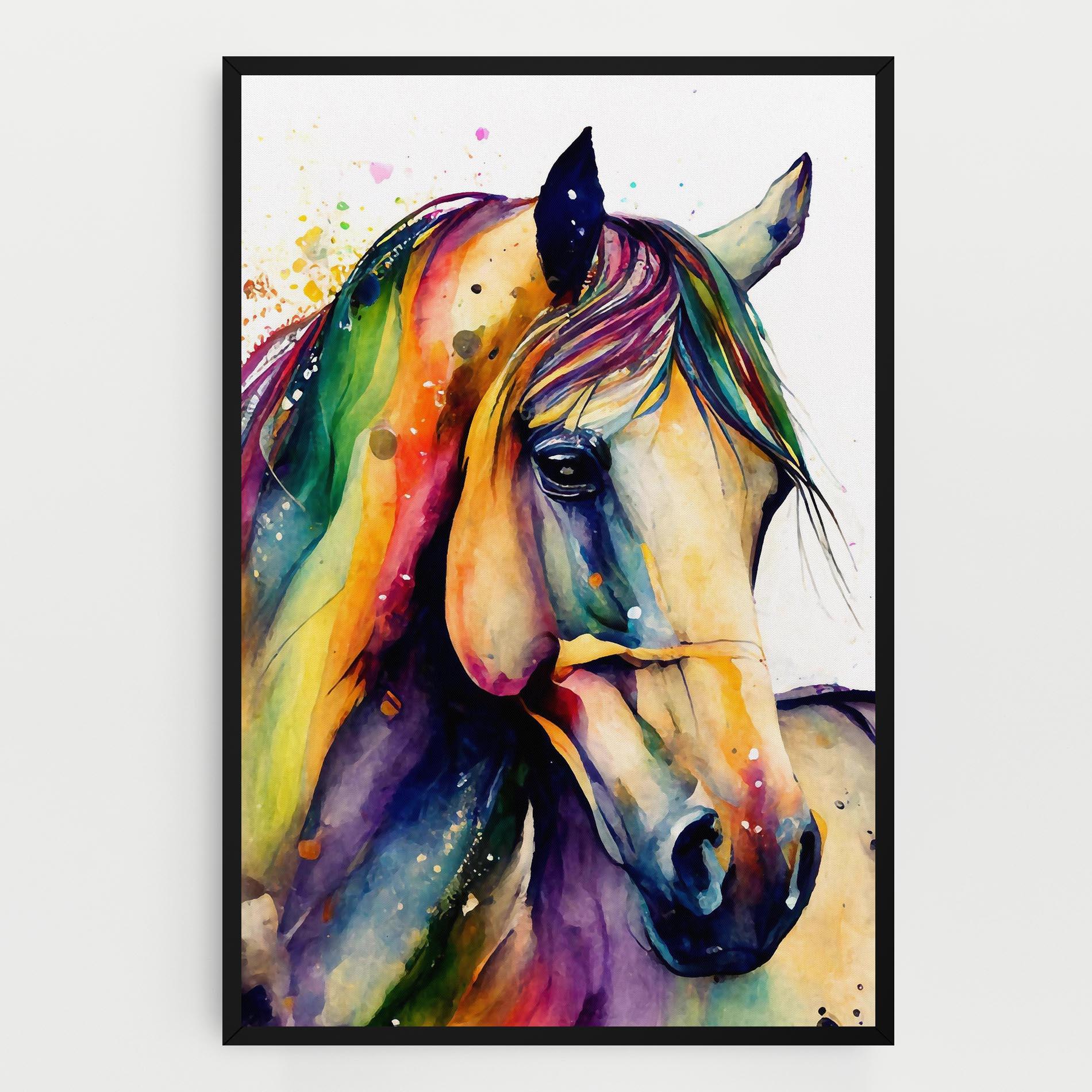 Leinwandbild Colorful Horse mockup 0