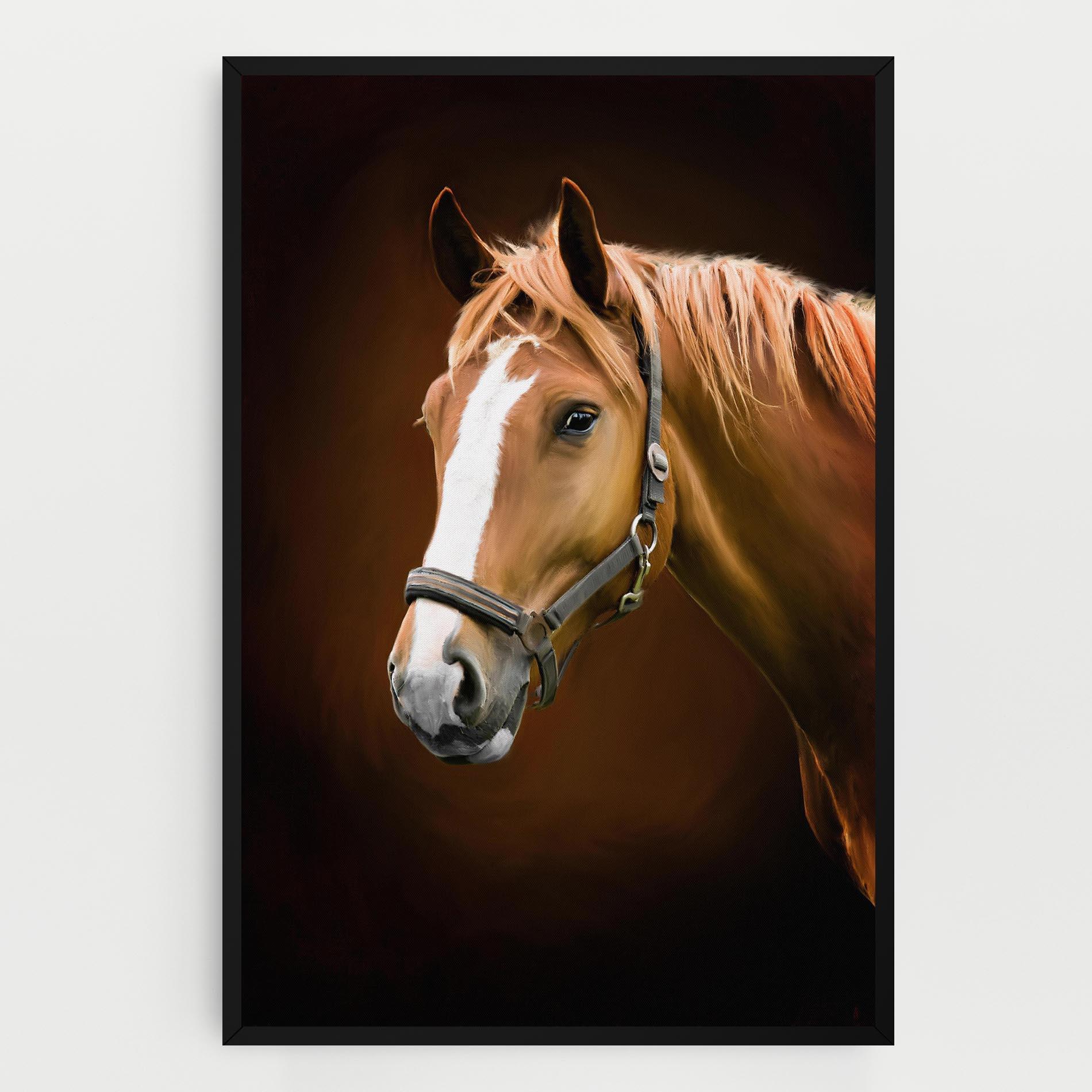 Leinwandbild Digital Painted Horse mockup 0