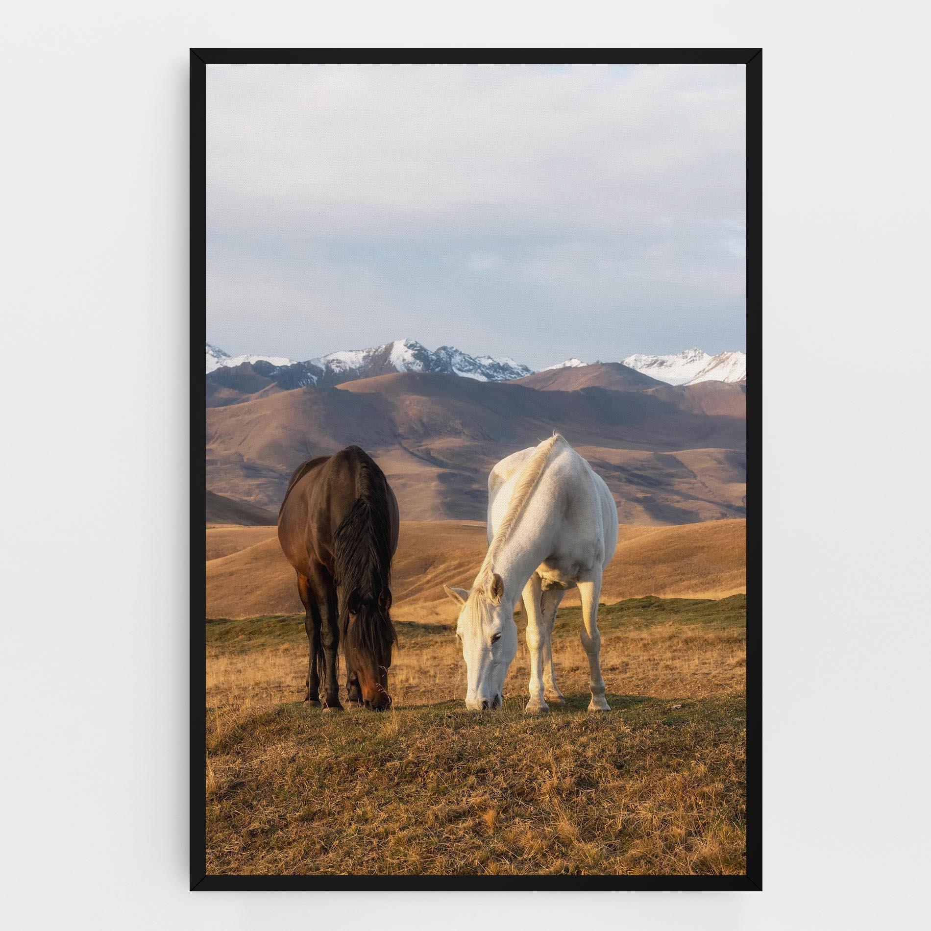 Leinwandbild Mountain Horses mockup 0
