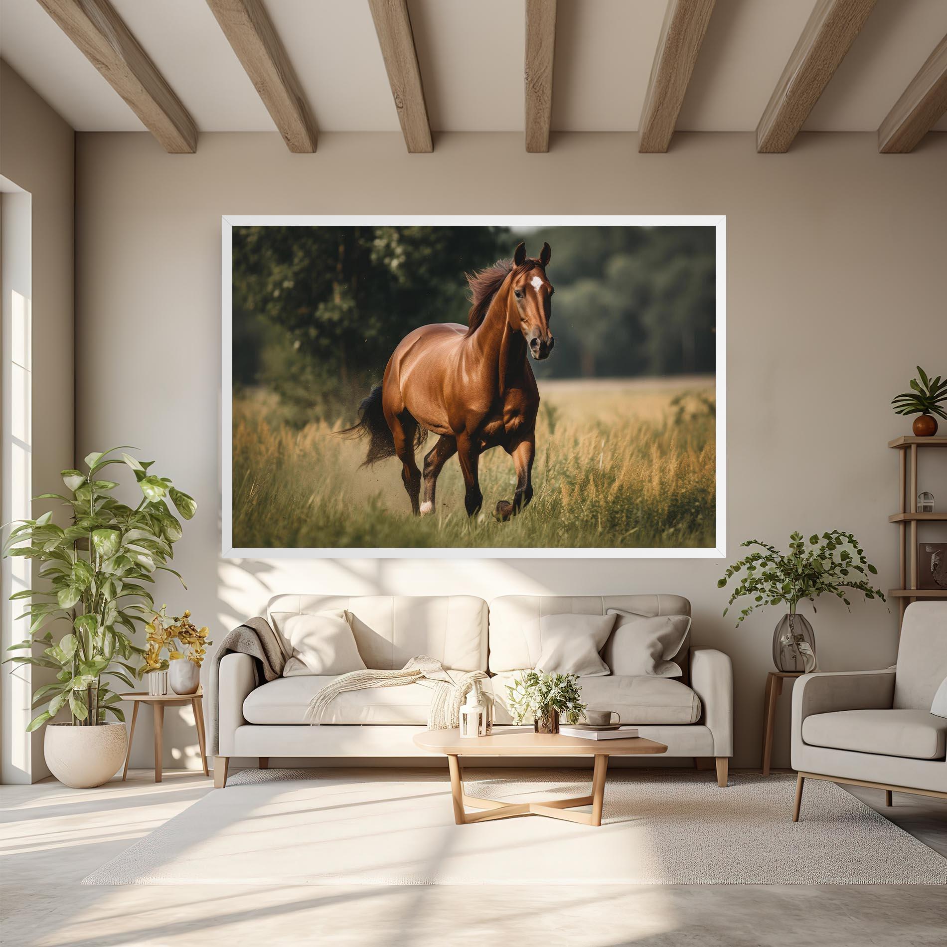 Leinwandbild Wild Horse Running mockup 6