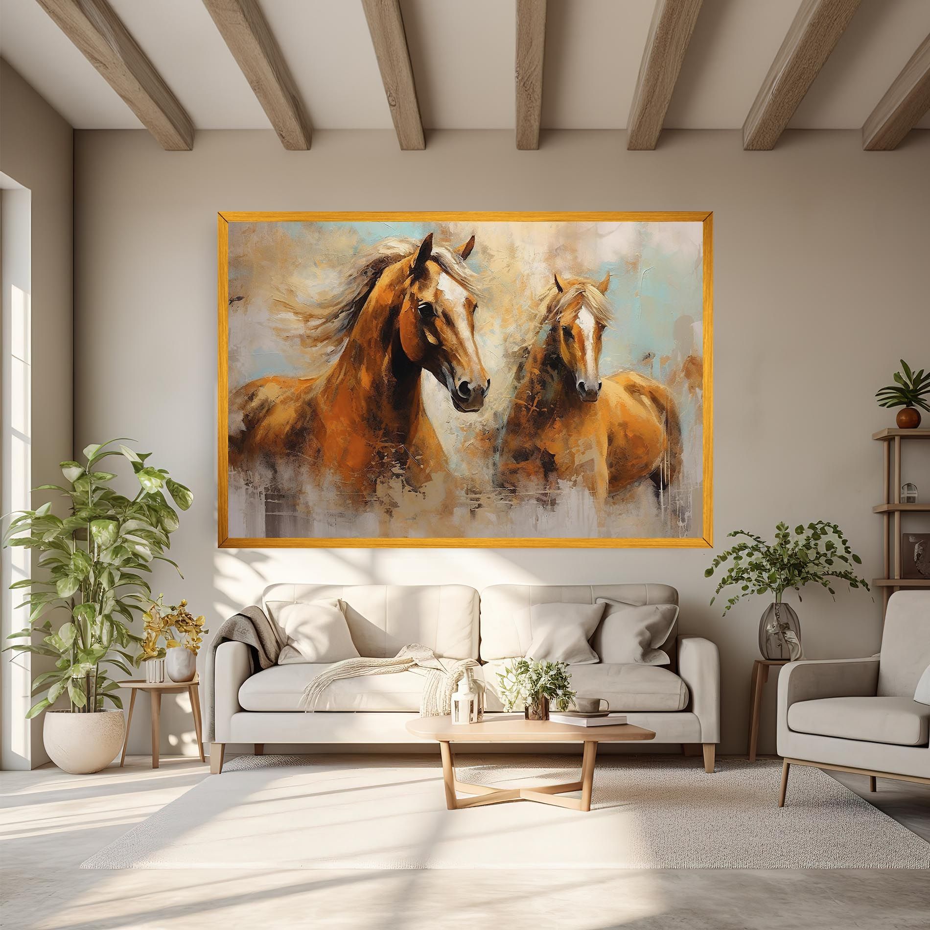 Brown Horses Staying mockup 6