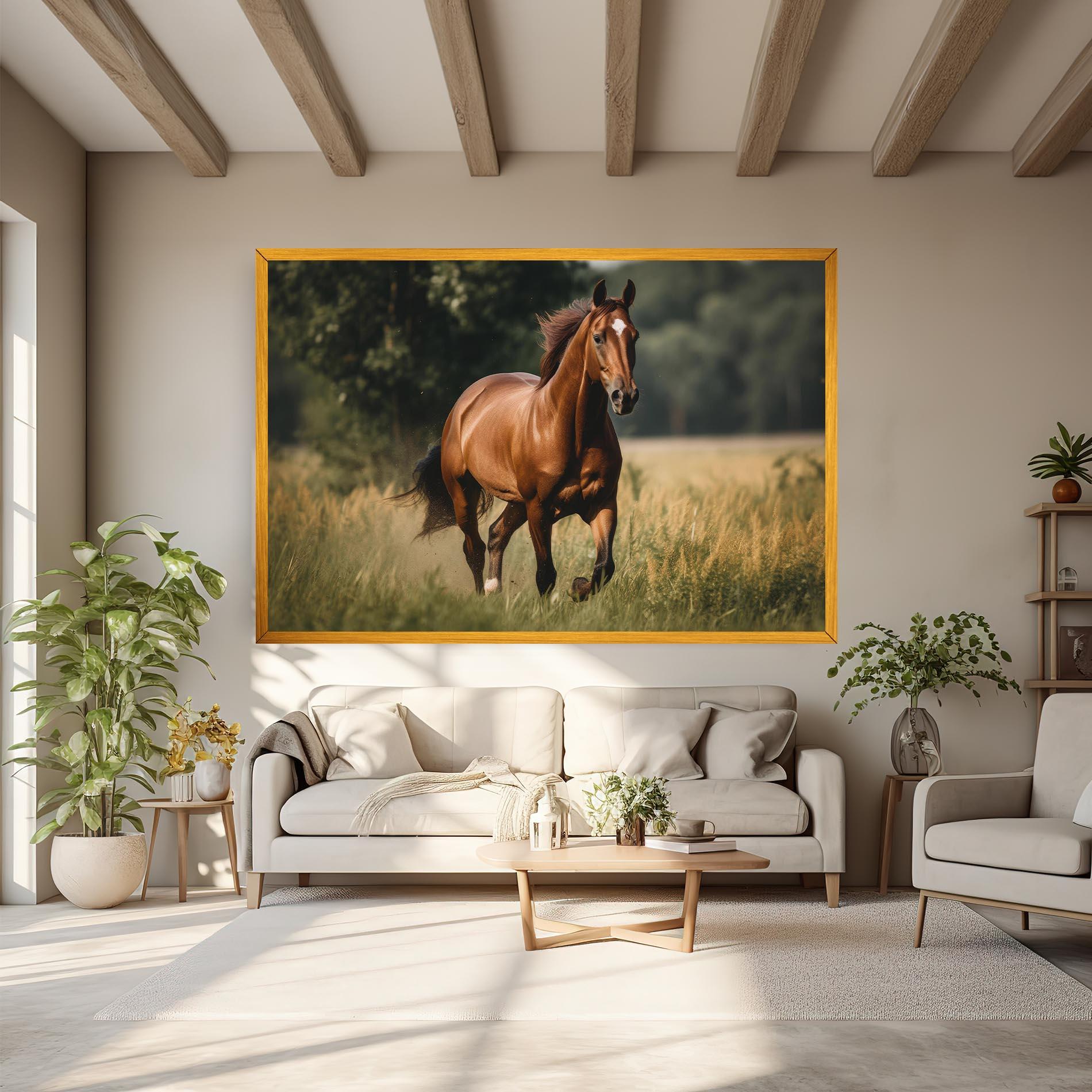 Leinwandbild Wild Horse Running mockup 6