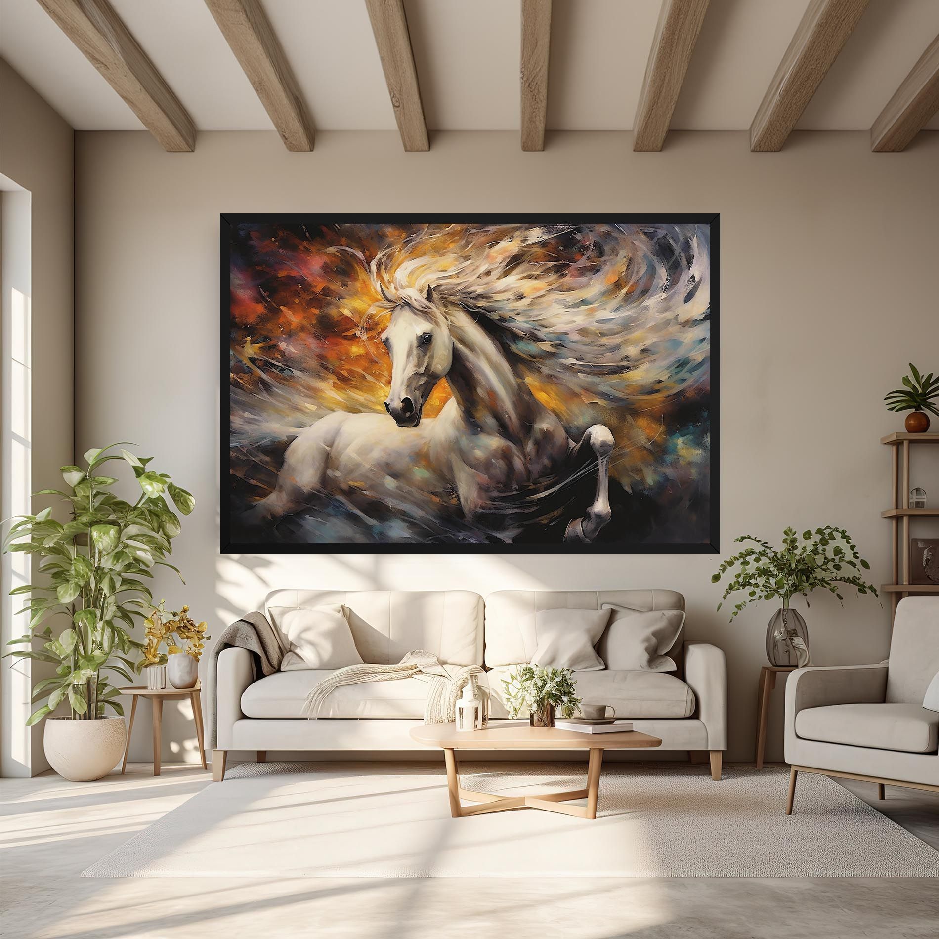 White Horse Painting mockup 6