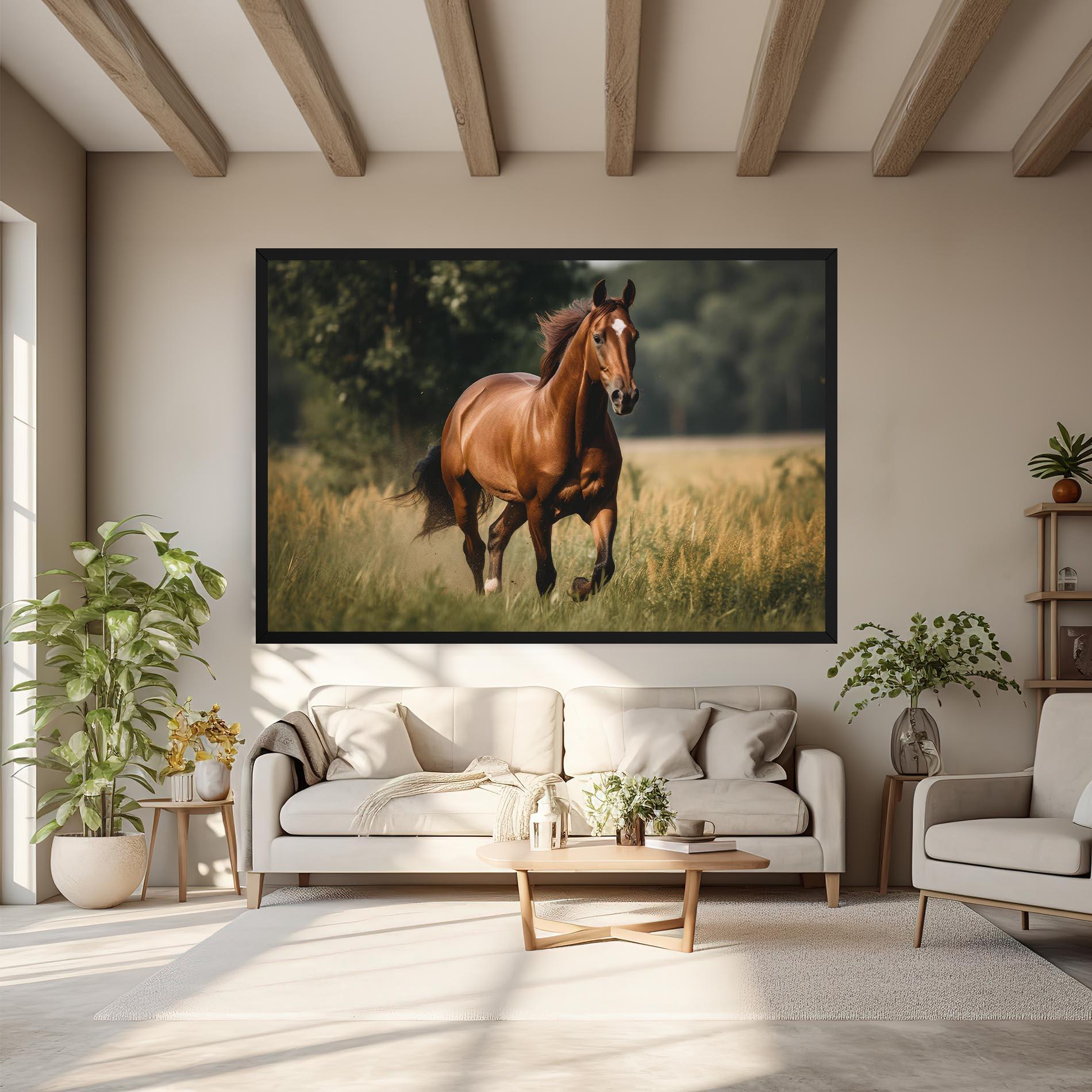 Leinwandbild Wild Horse Running mockup 6