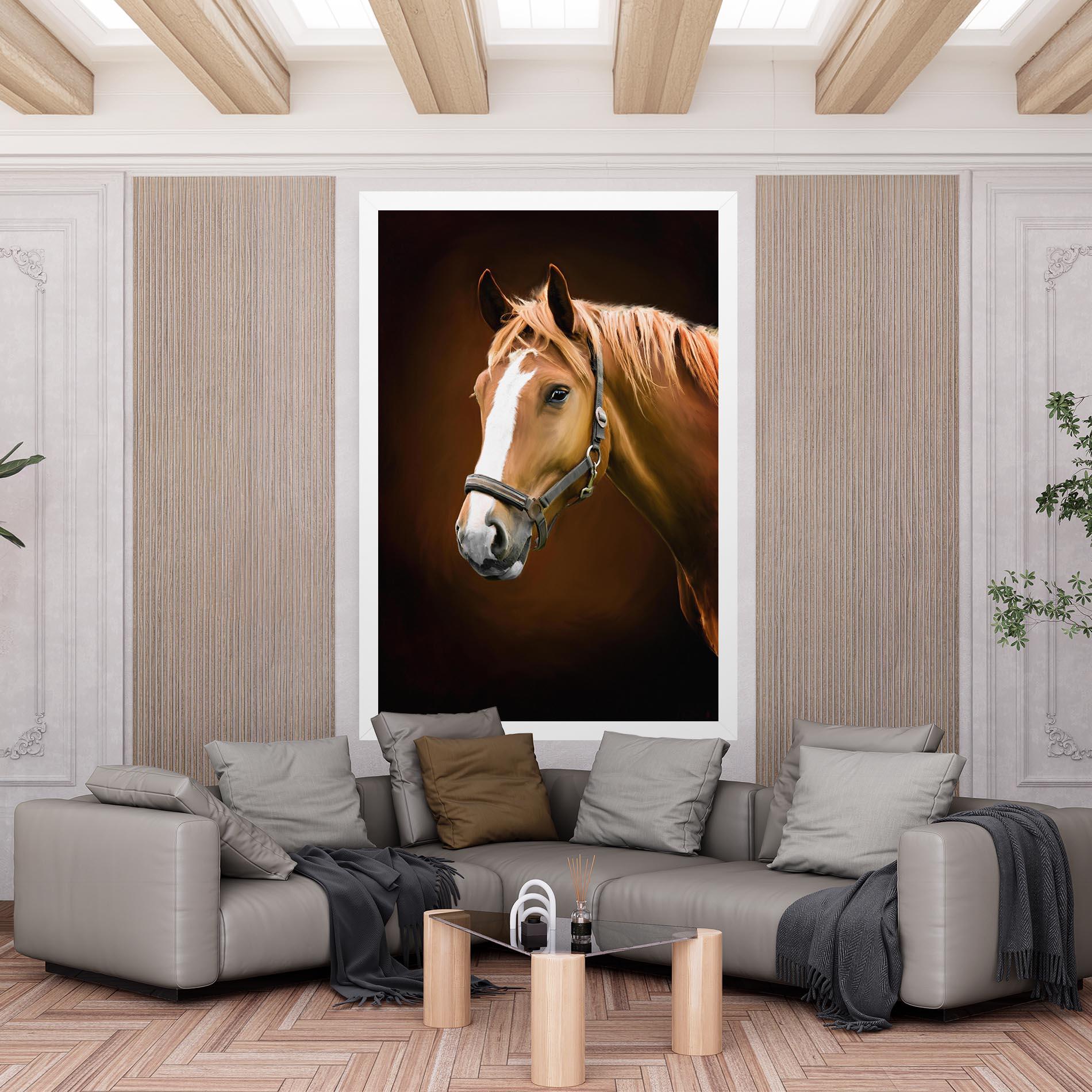 Leinwandbild Digital Painted Horse mockup 6