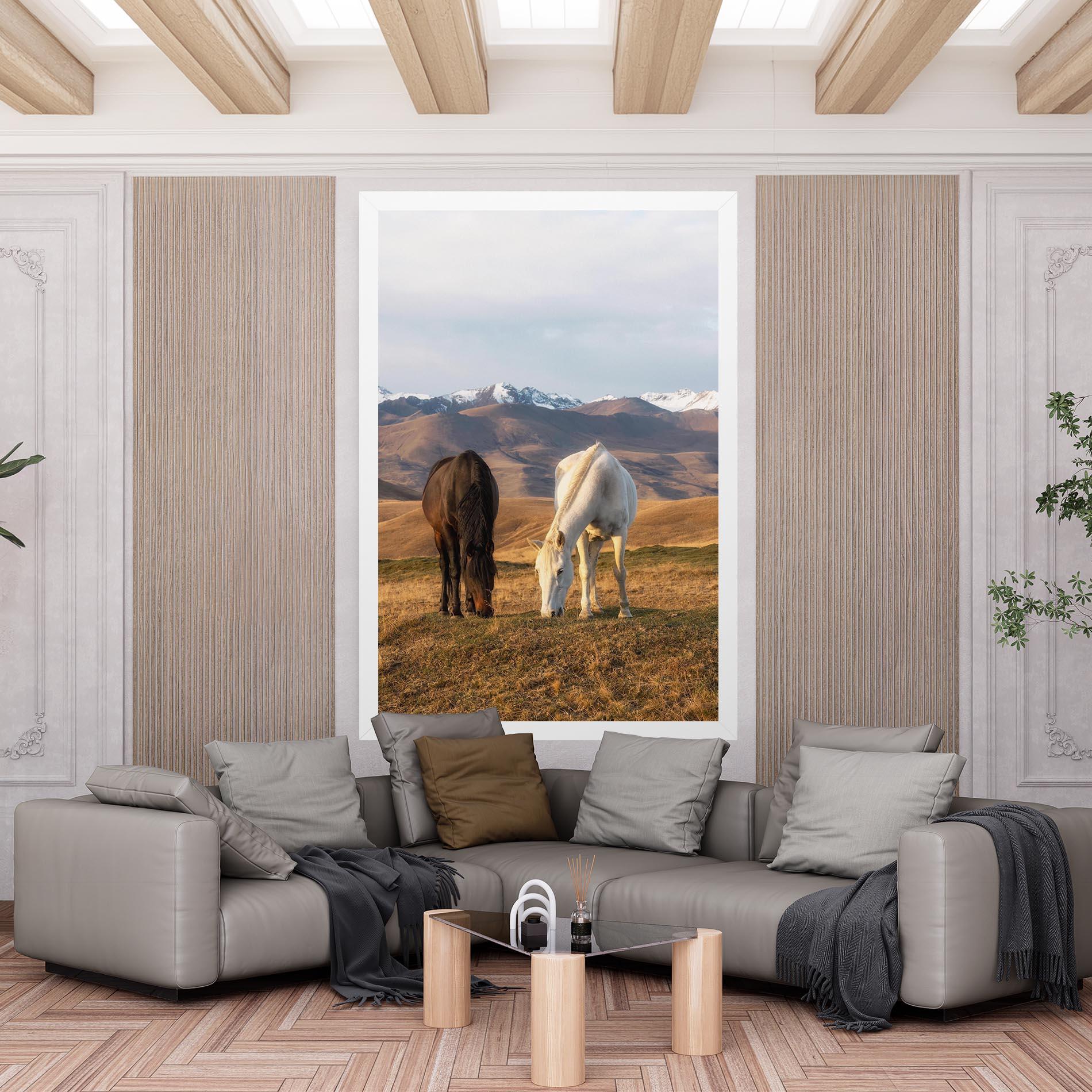 Leinwandbild Mountain Horses mockup 6