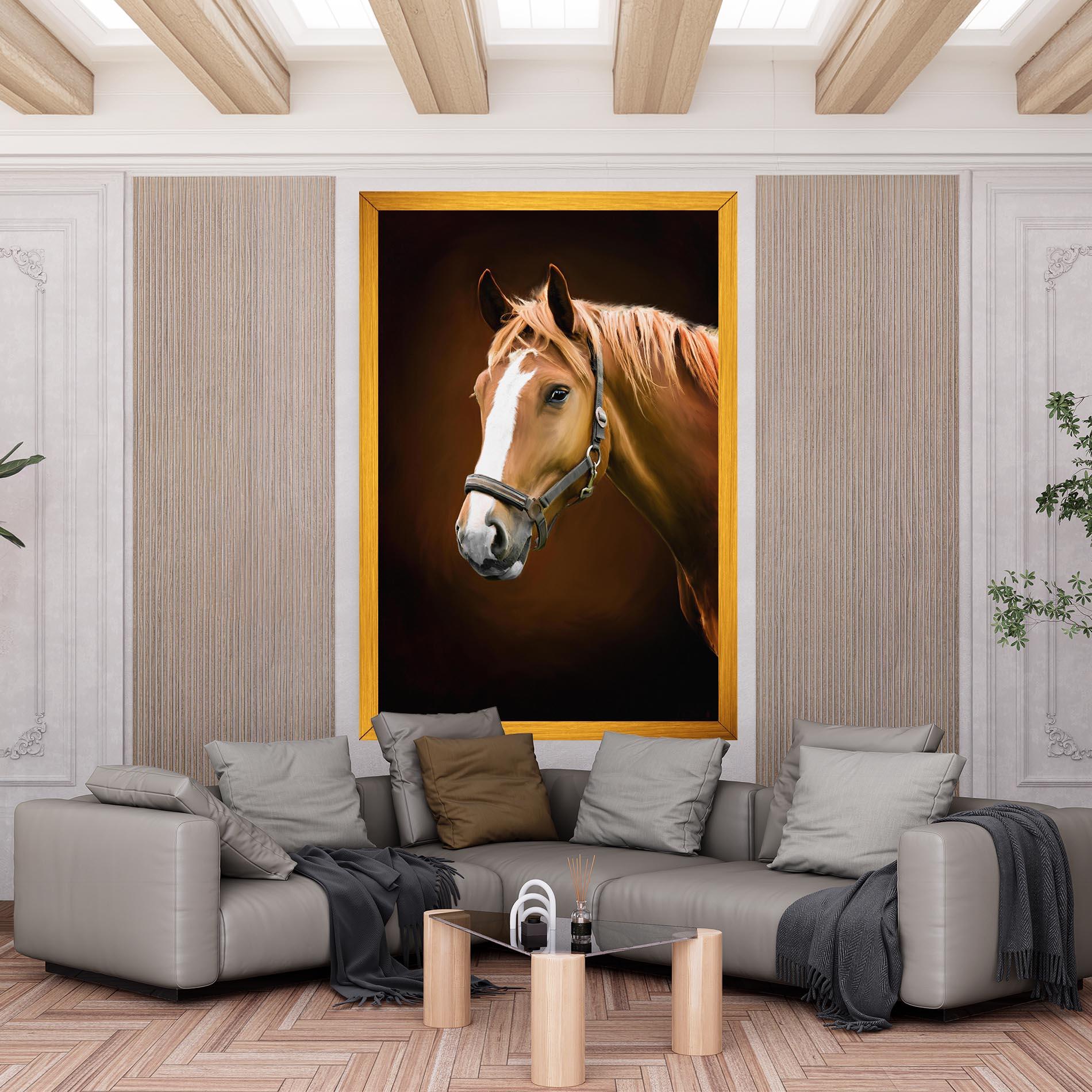 Leinwandbild Digital Painted Horse mockup 6