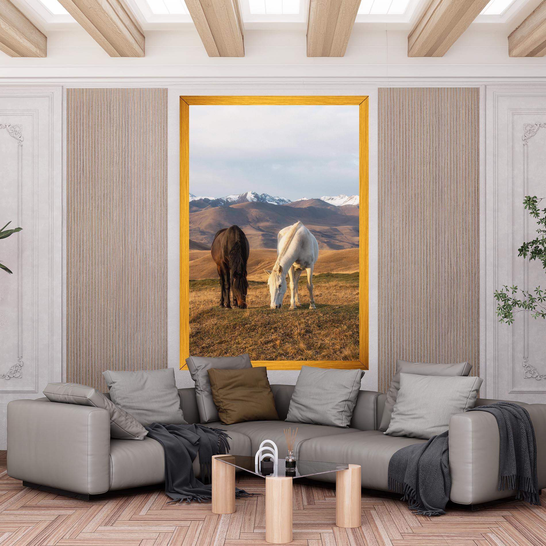 Leinwandbild Mountain Horses mockup 6