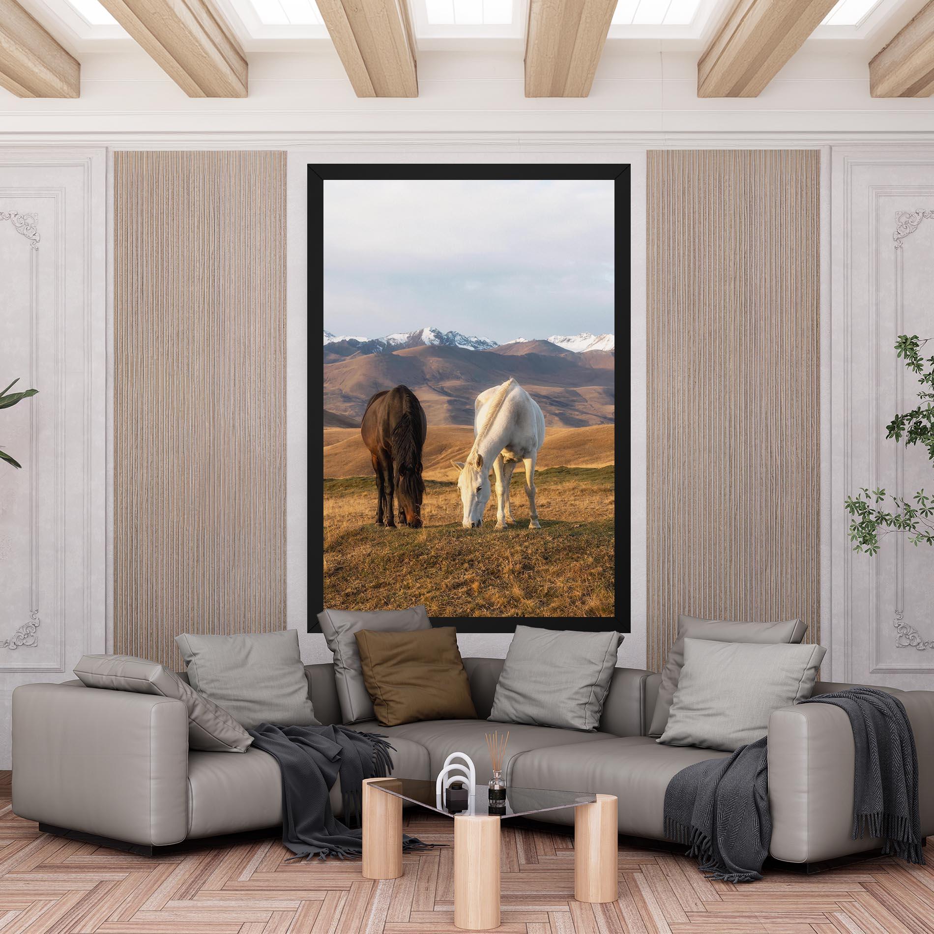 Leinwandbild Mountain Horses mockup 6