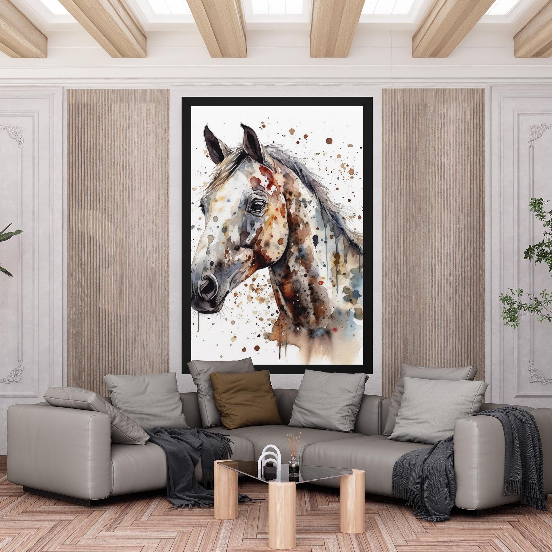 Watercolor Horse mockup 6