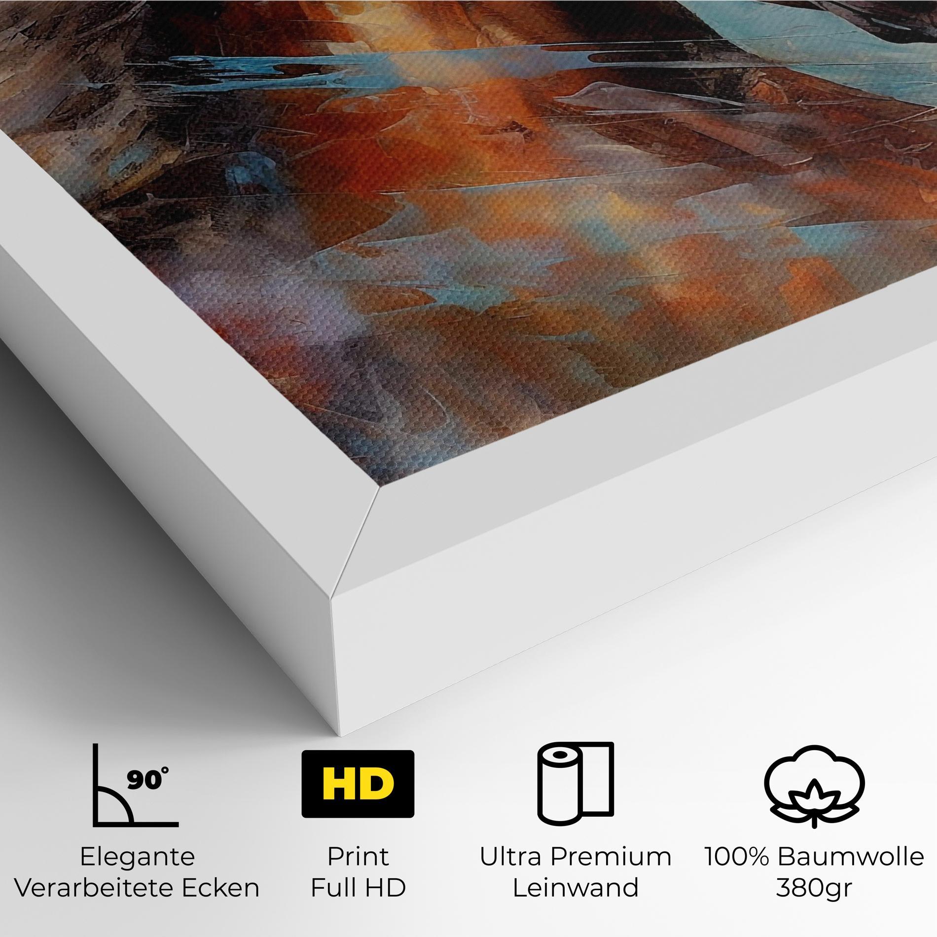 Leinwandbild Beautiful Brown Horse mockup 4