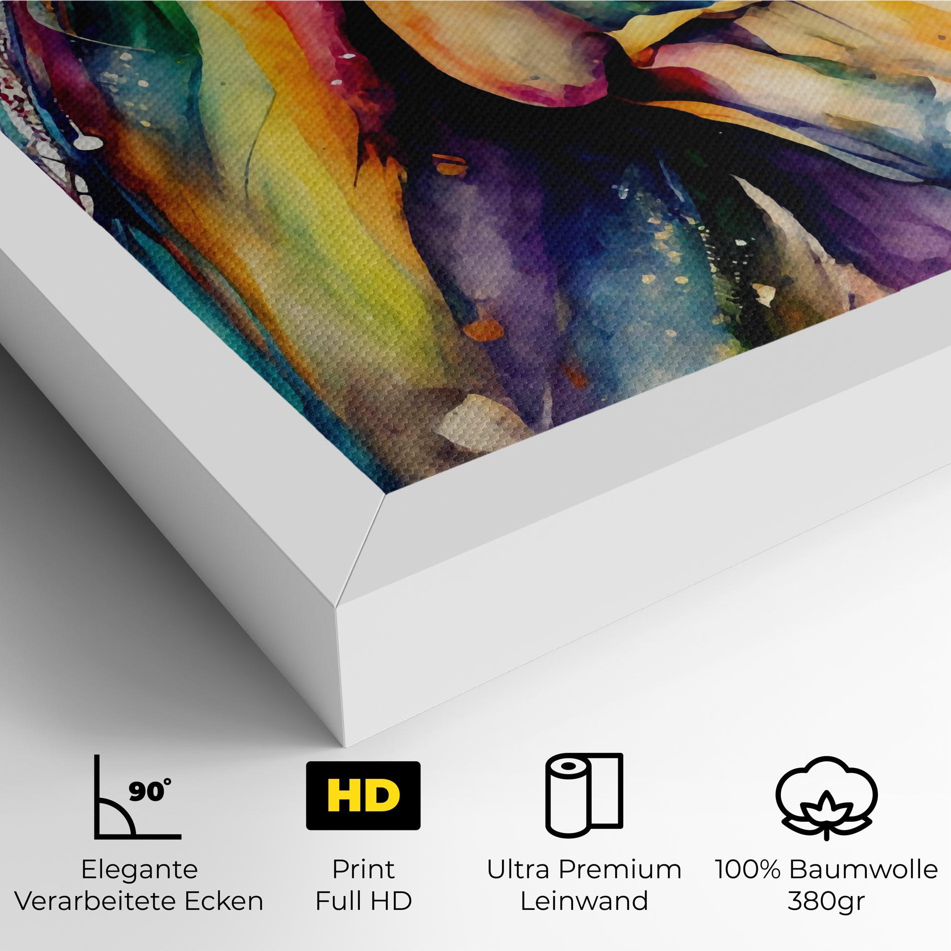 Leinwandbild Colorful Horse mockup 4