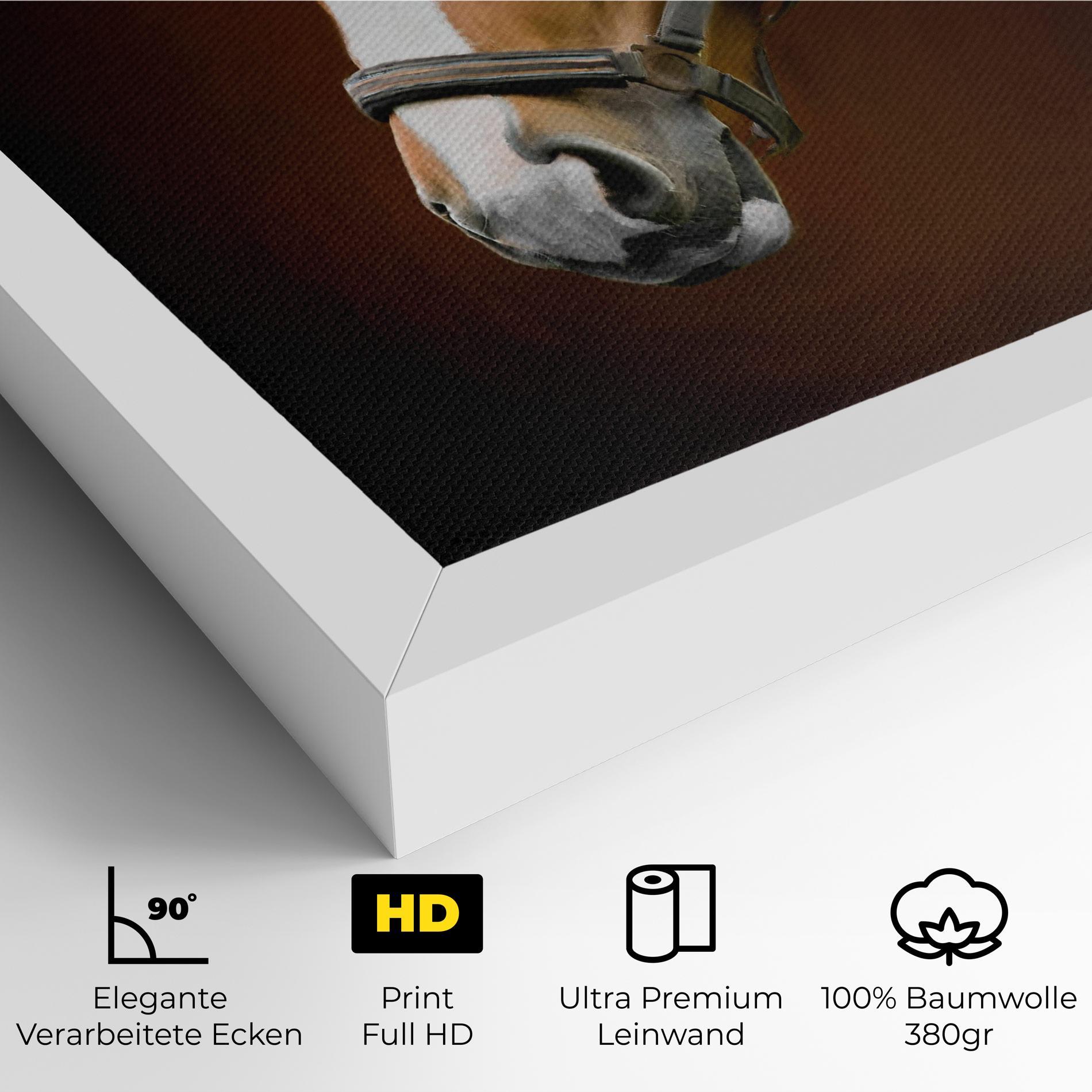 Leinwandbild Digital Painted Horse mockup 4