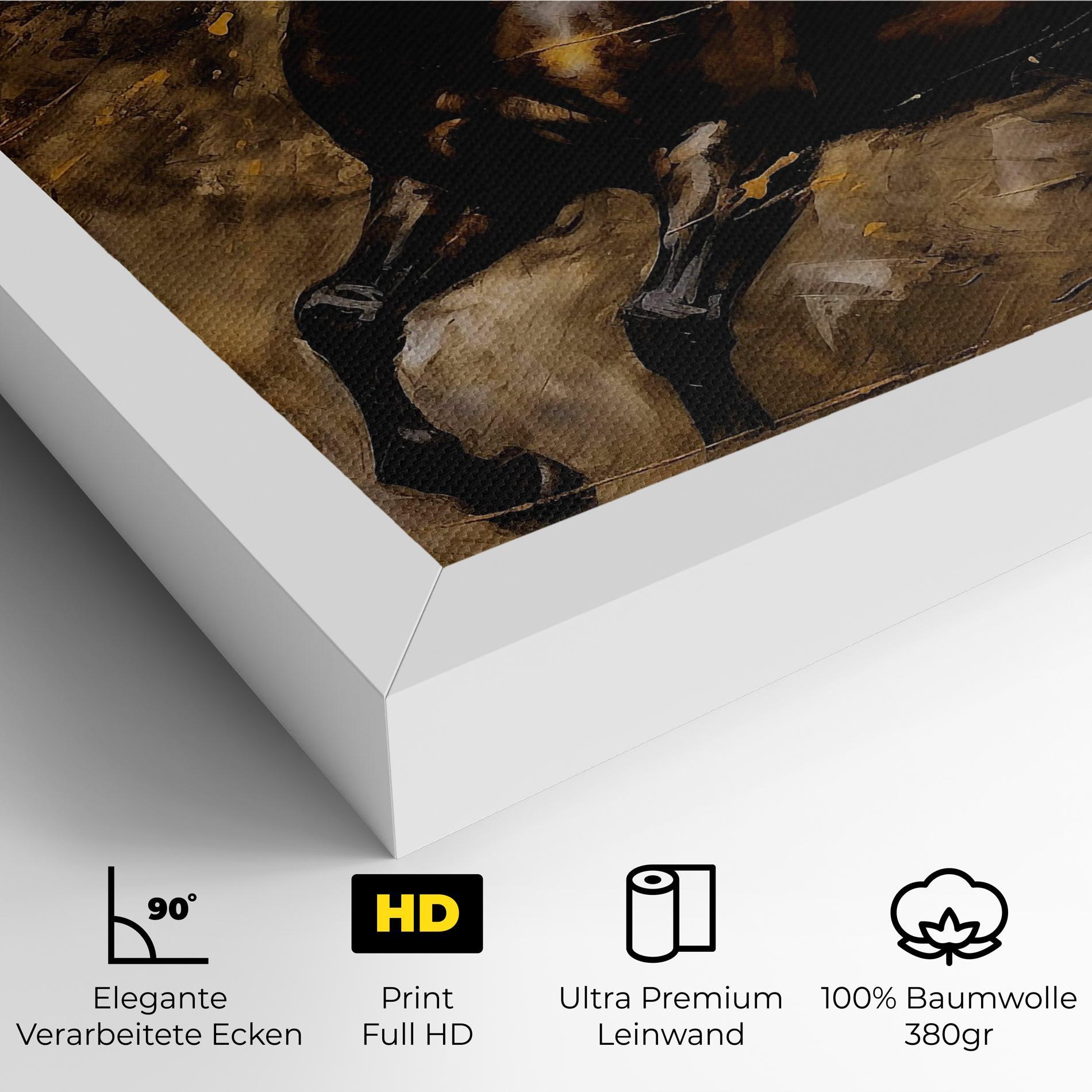 Leinwandbild Gold Brown Horse mockup 4