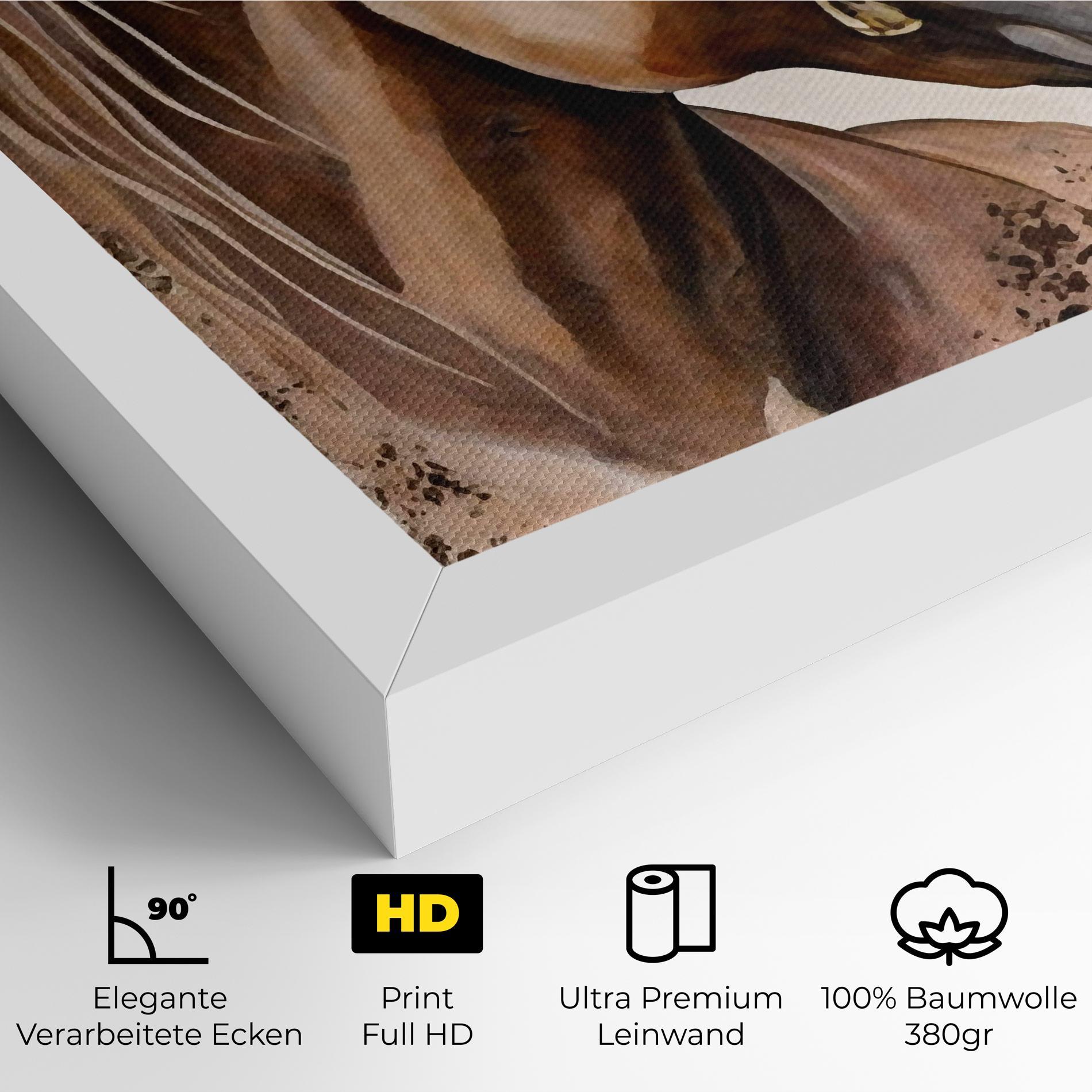 Leinwandbild Gold Horse Painting mockup 4