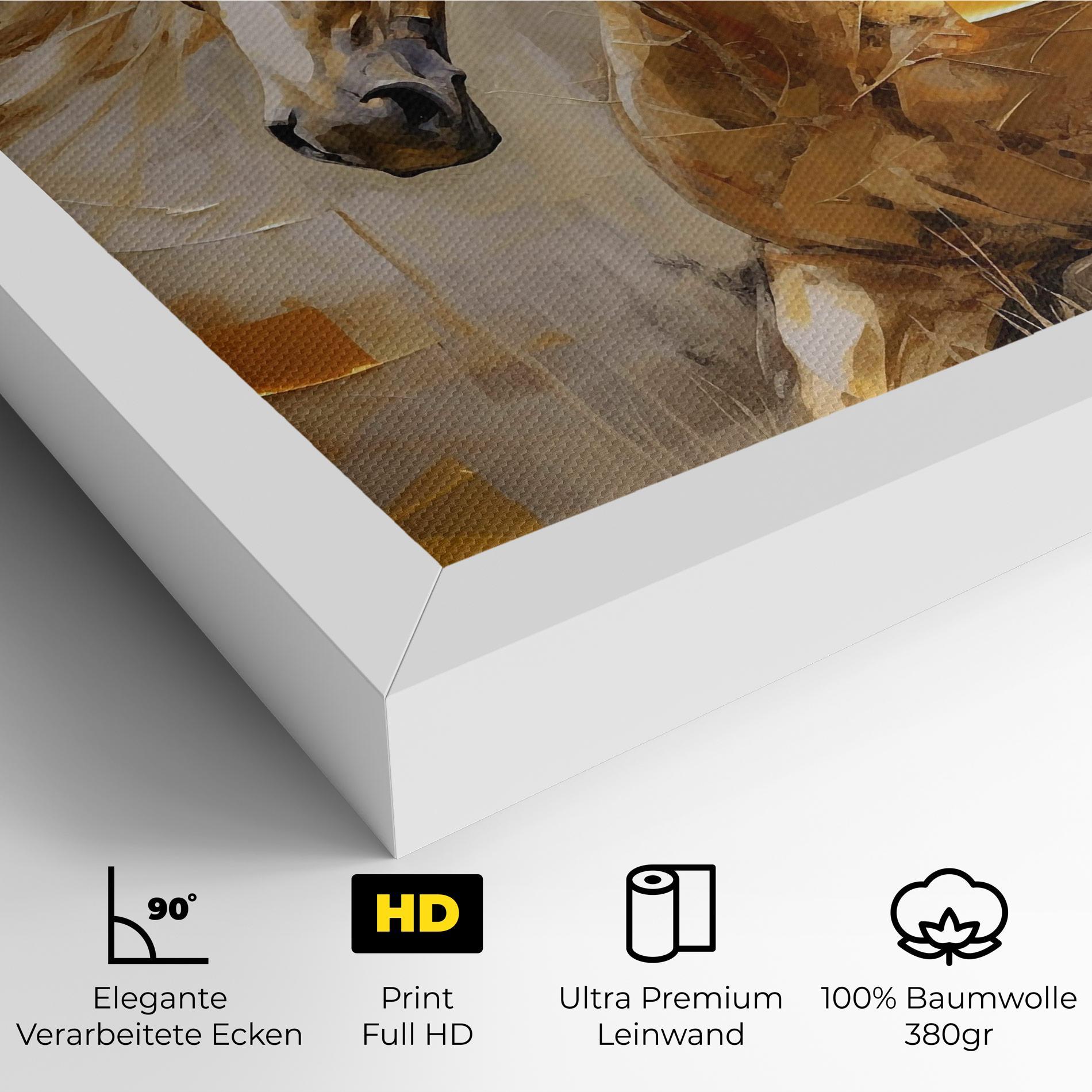 Leinwandbild Light Brown Horse mockup 4