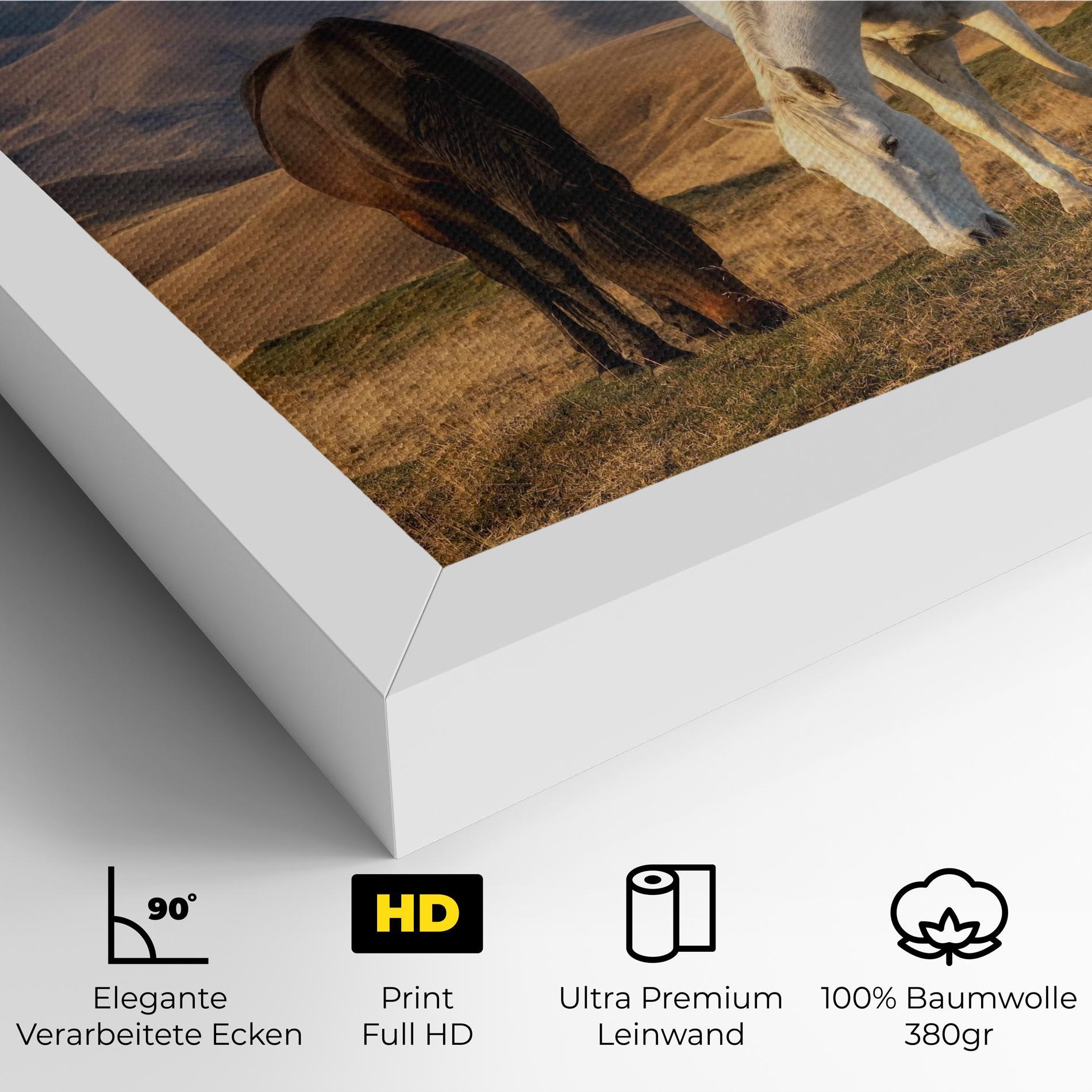 Leinwandbild Mountain Horses mockup 4