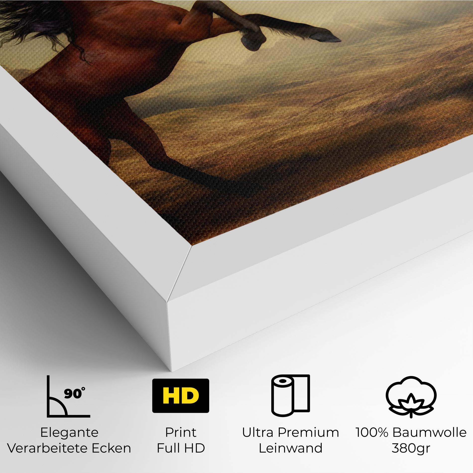 Leinwandbild Two Horses mockup 4