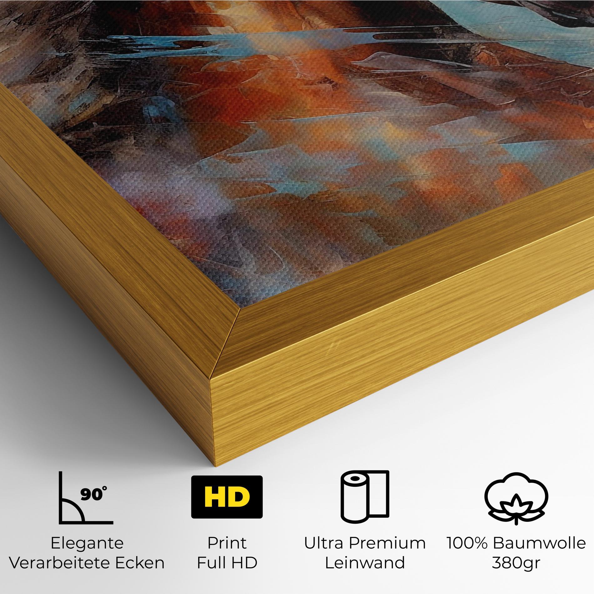 Leinwandbild Beautiful Brown Horse mockup 4