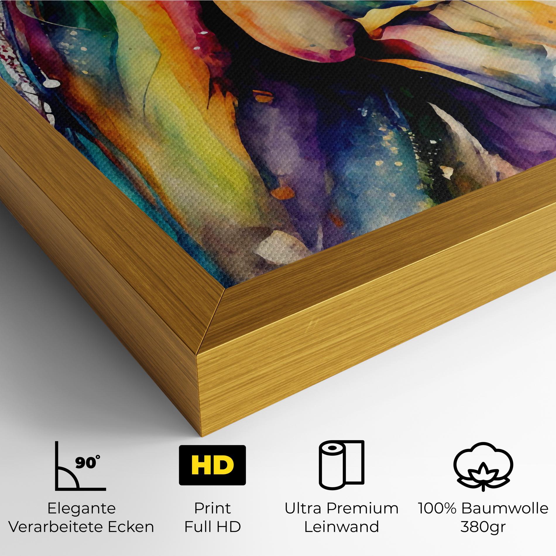 Leinwandbild Colorful Horse mockup 4