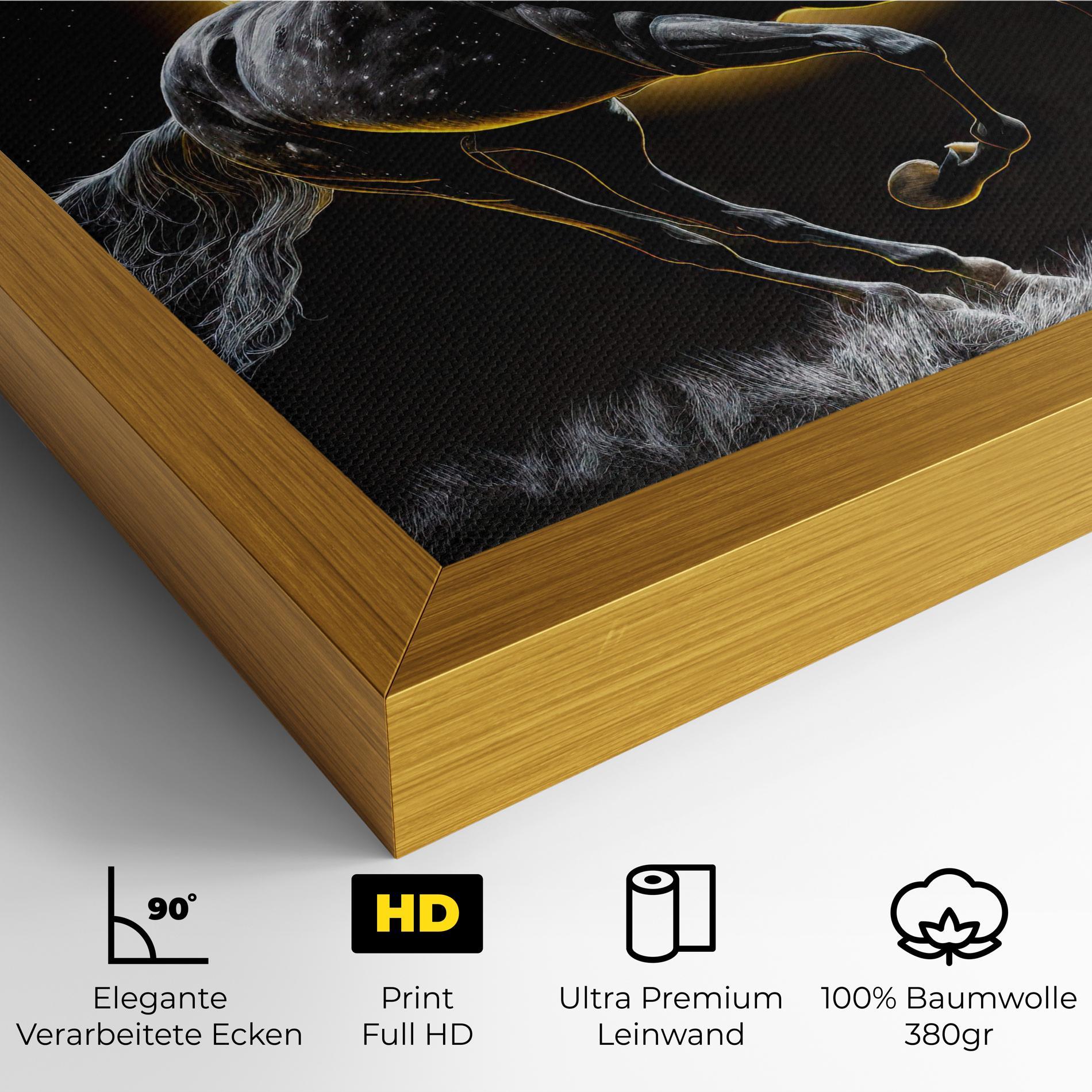 Leinwandbild Gold Moon Horse mockup 4