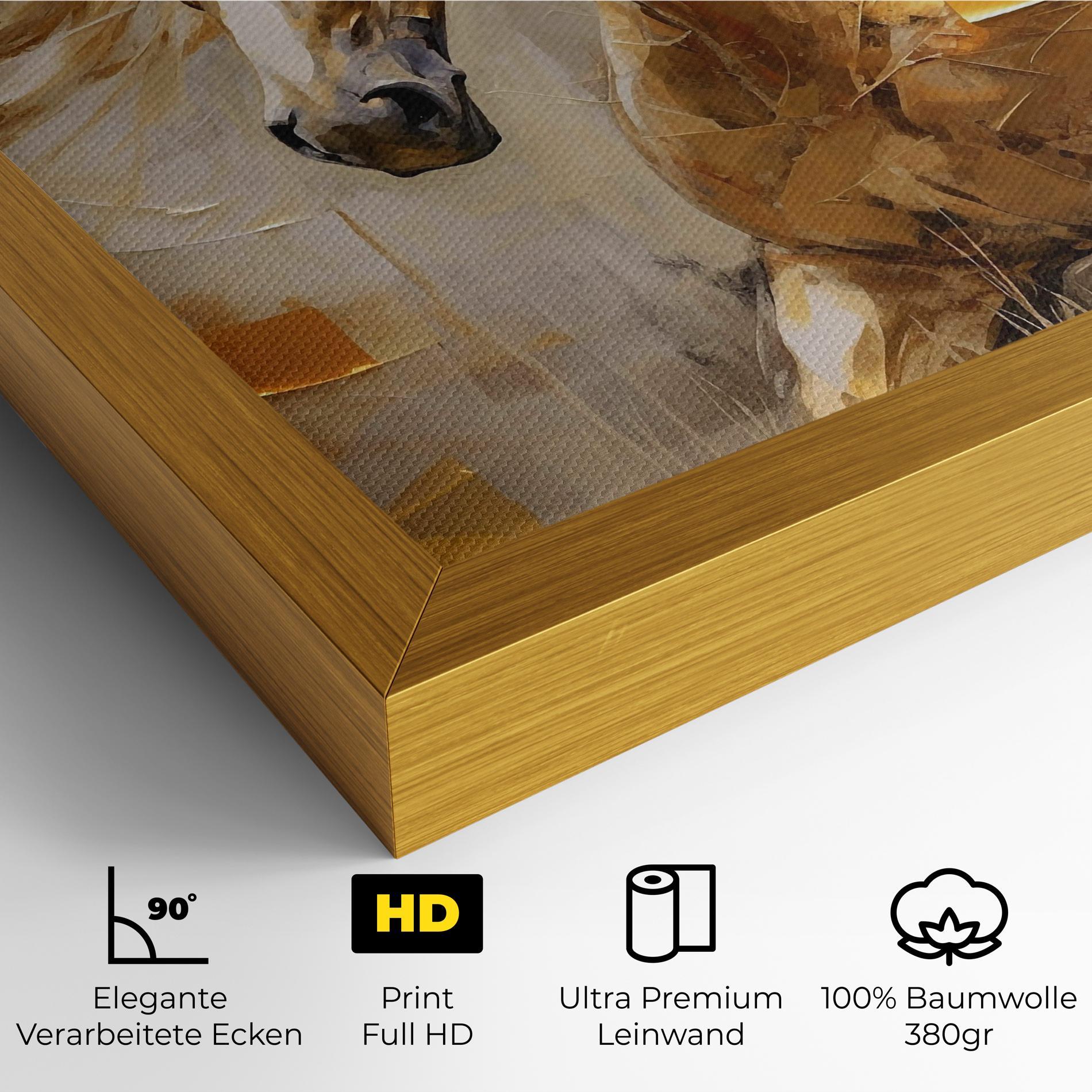 Leinwandbild Light Brown Horse mockup 4