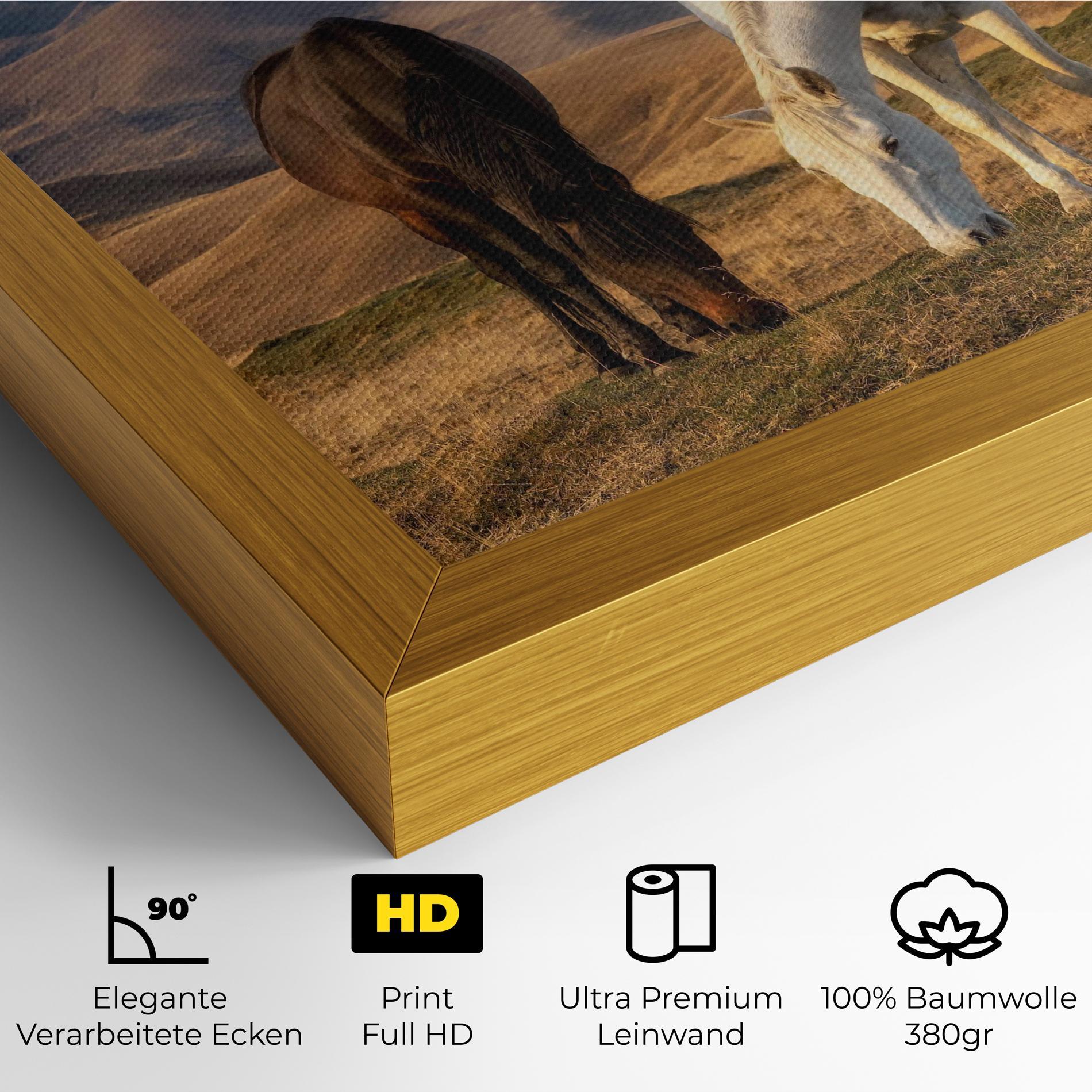 Leinwandbild Mountain Horses mockup 4