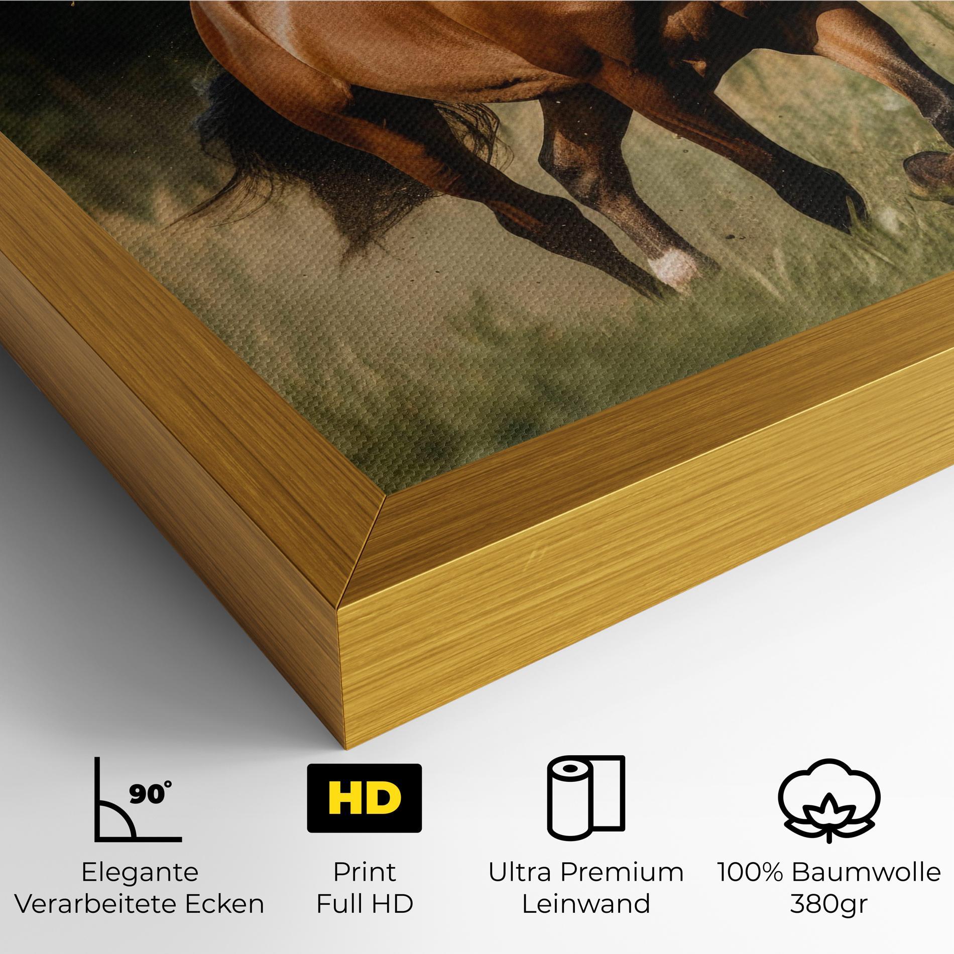 Leinwandbild Wild Horse Running mockup 4
