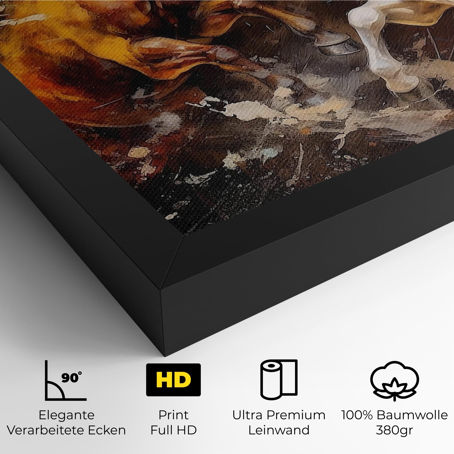 Brown White Horses mockup 4