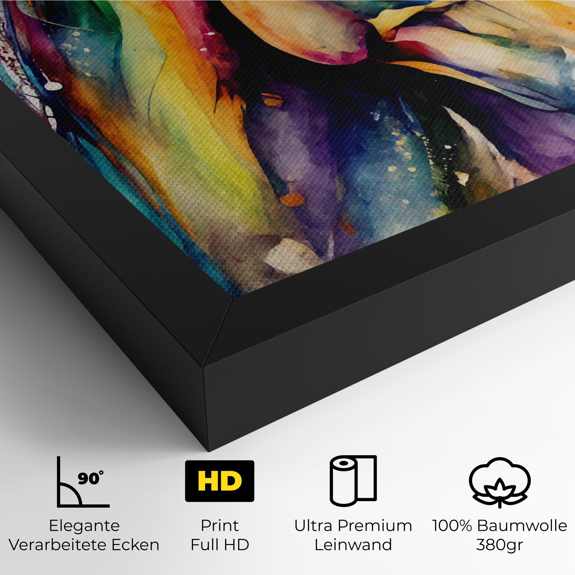 Leinwandbild Colorful Horse mockup 4