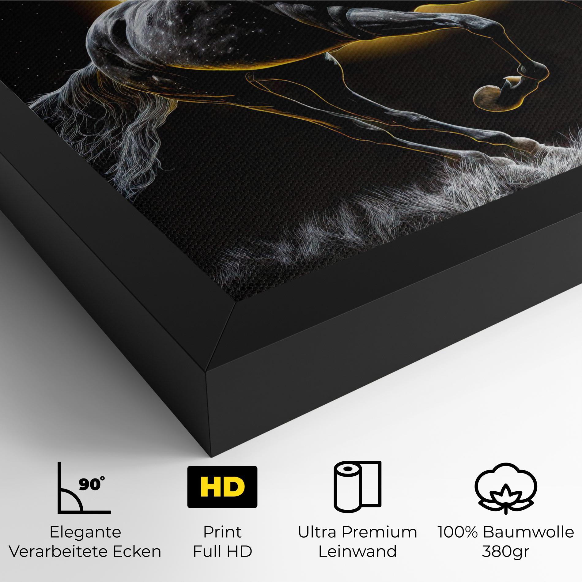 Leinwandbild Gold Moon Horse mockup 4