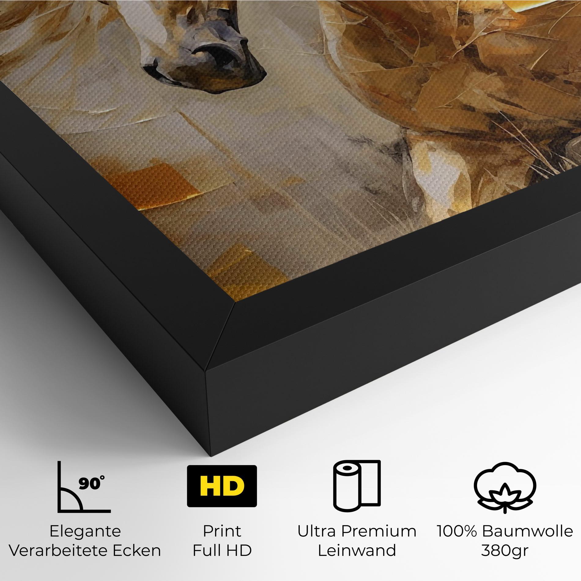 Leinwandbild Light Brown Horse mockup 4
