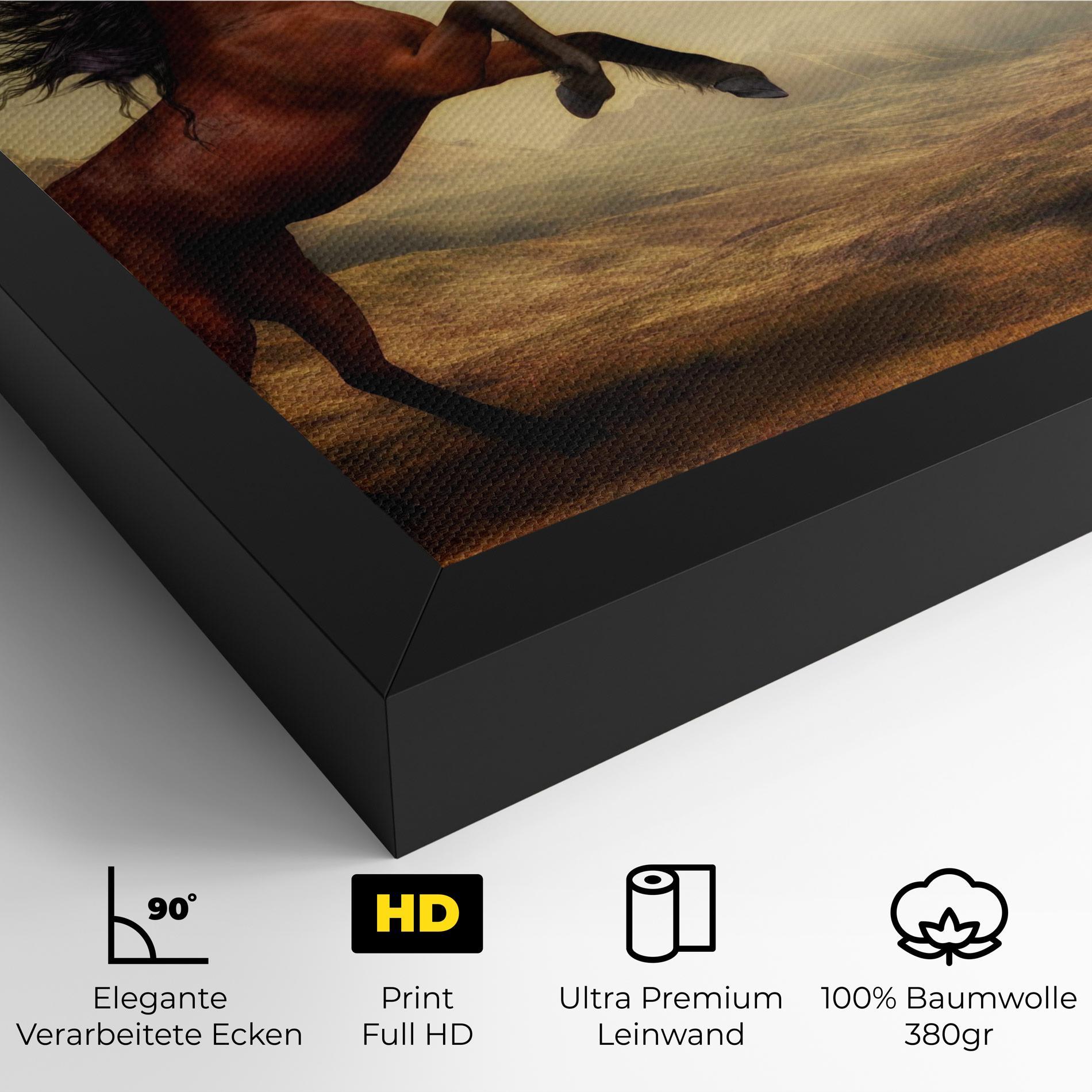 Leinwandbild Two Horses mockup 4