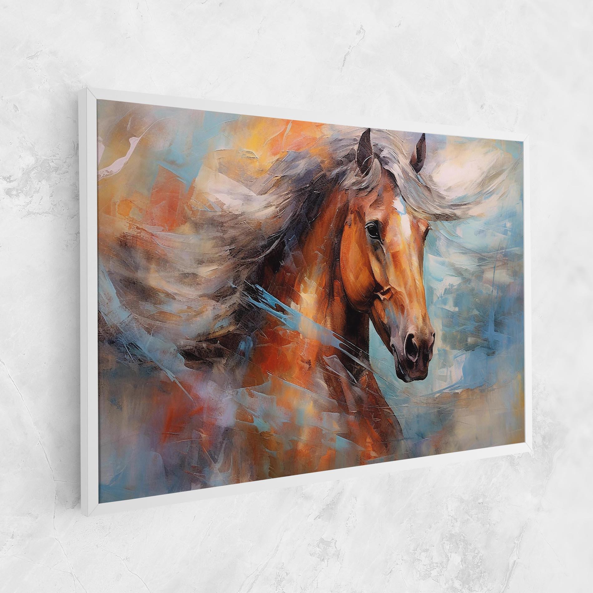 Leinwandbild Beautiful Brown Horse mockup 1