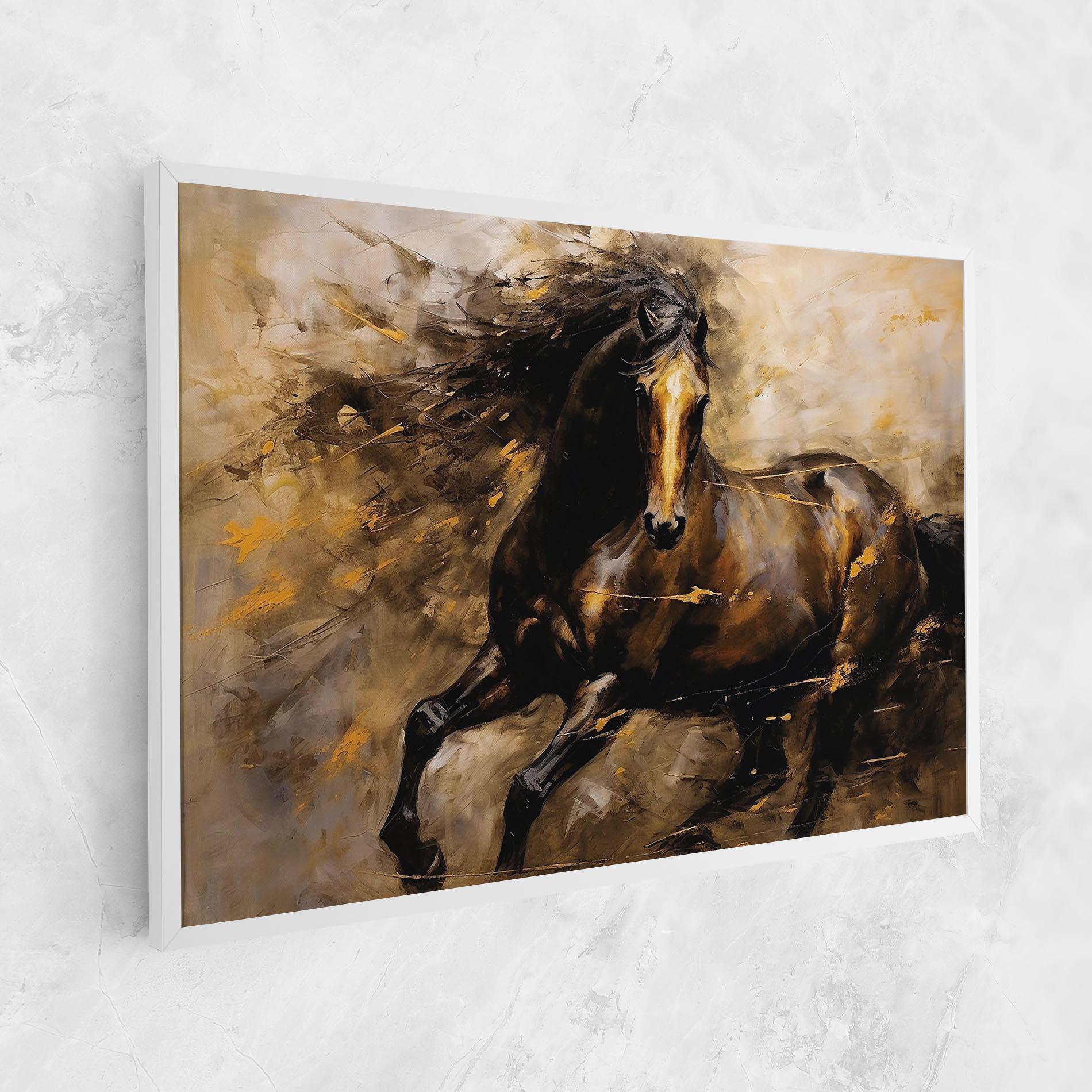 Leinwandbild Gold Brown Horse mockup 1