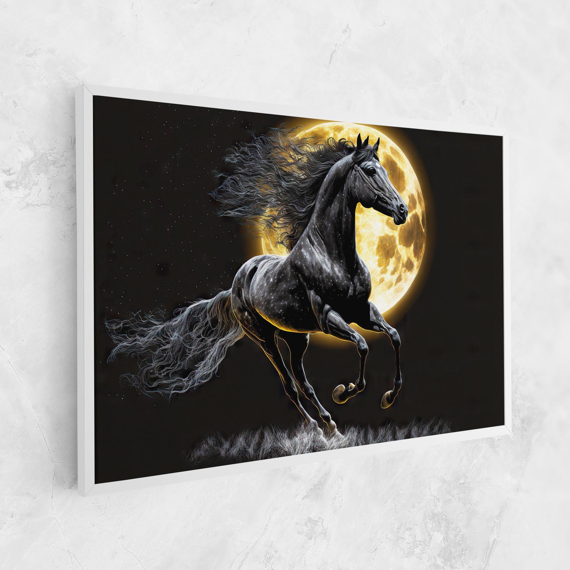 Leinwandbild Gold Moon Horse mockup 1