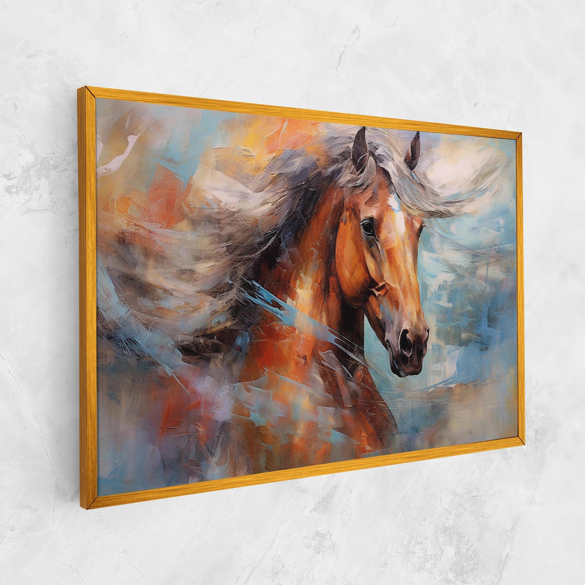 Leinwandbild Beautiful Brown Horse mockup 1