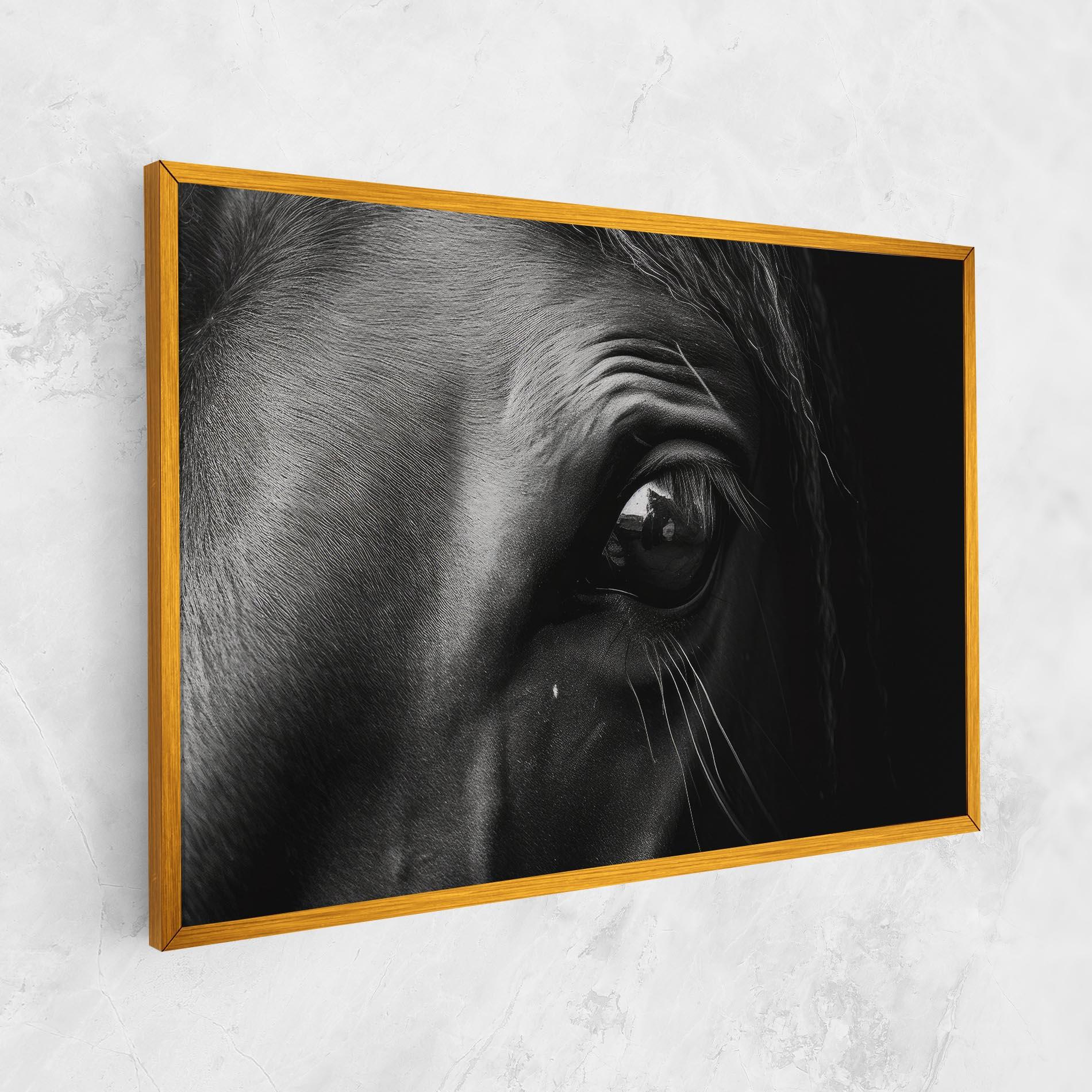 Leinwandbild Black Horse Eye mockup 1