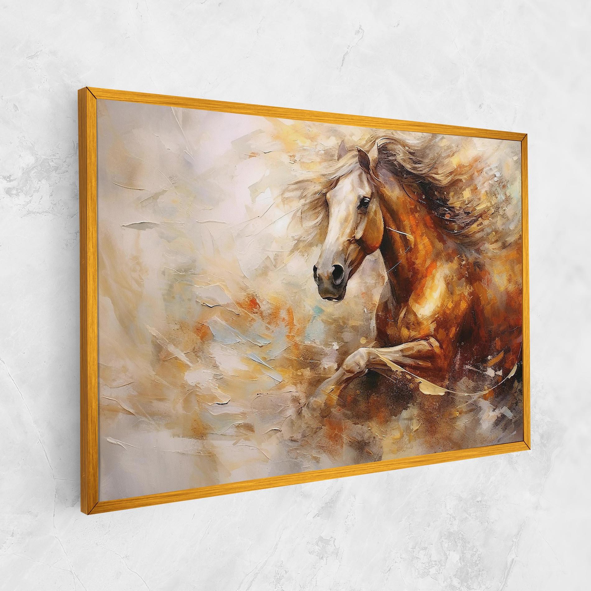 Leinwandbild Brown Horse Running mockup 1