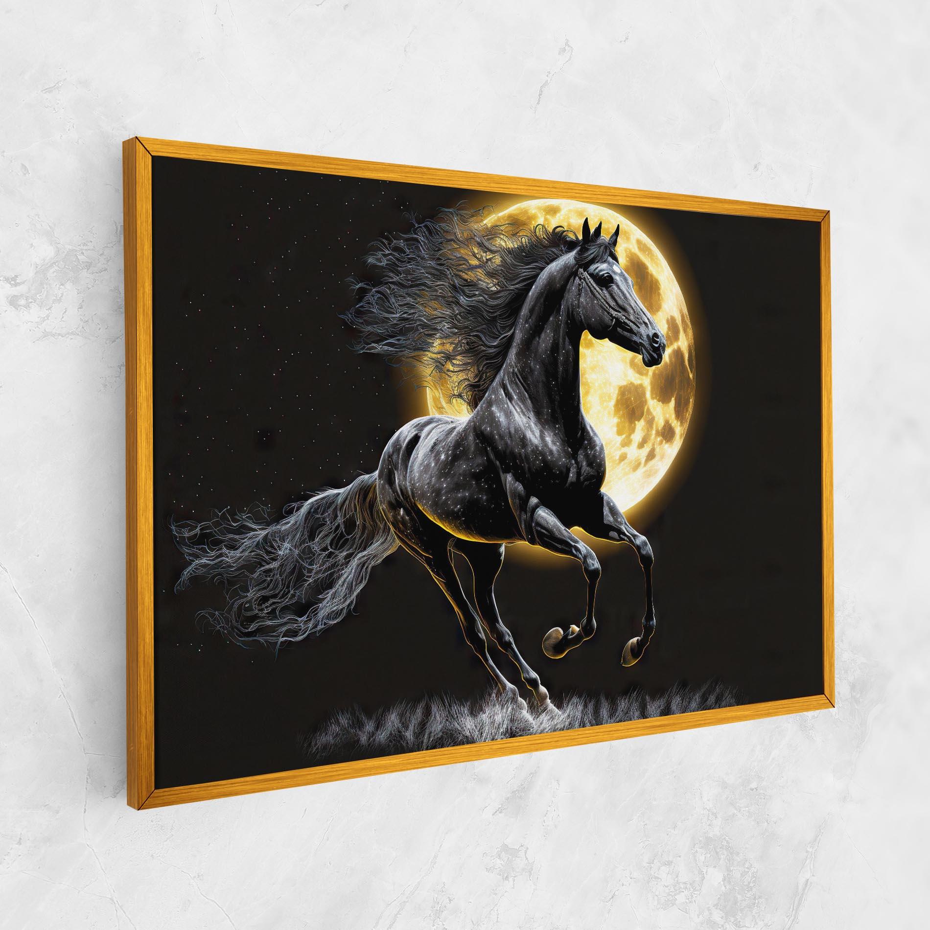 Leinwandbild Gold Moon Horse mockup 1