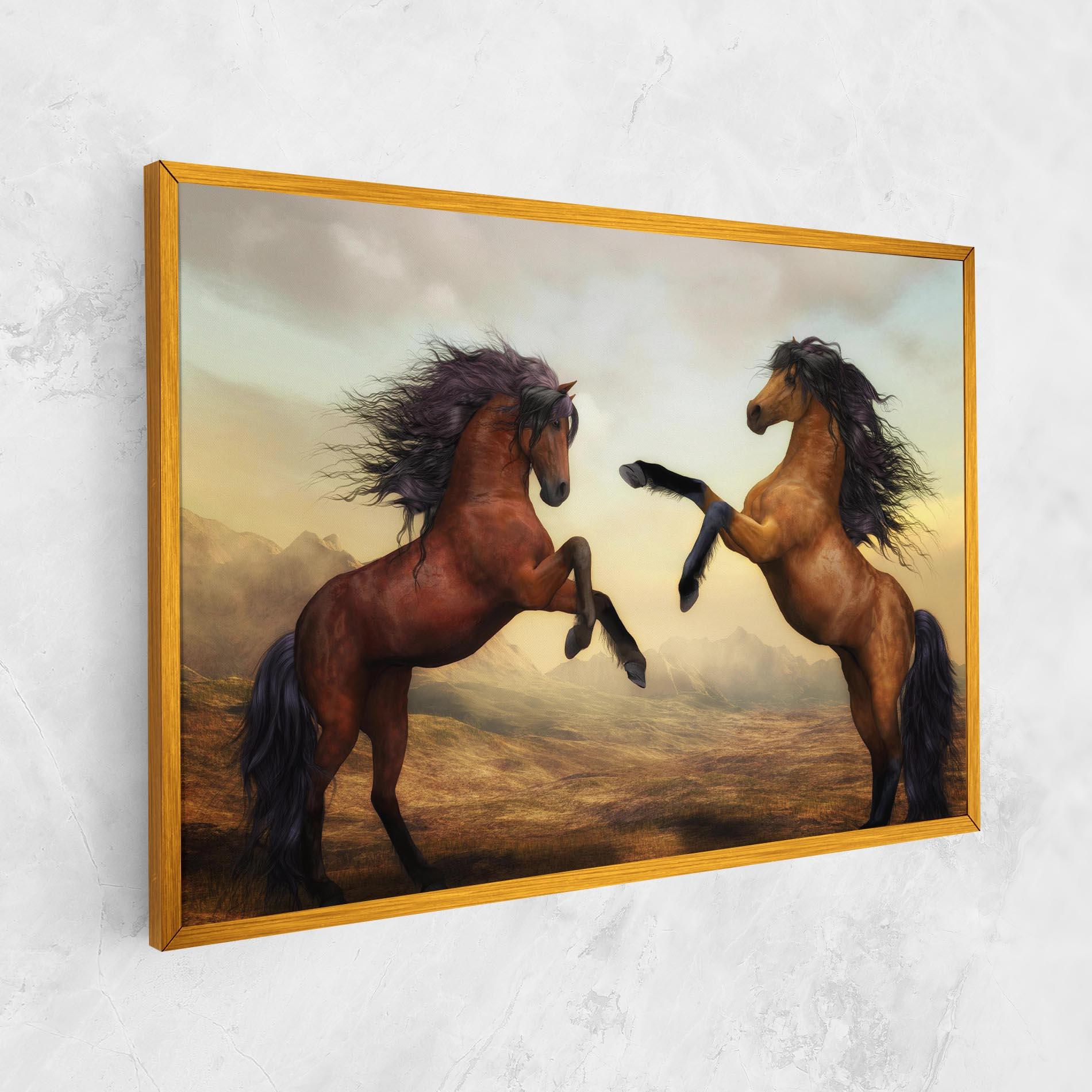Leinwandbild Two Horses mockup 1