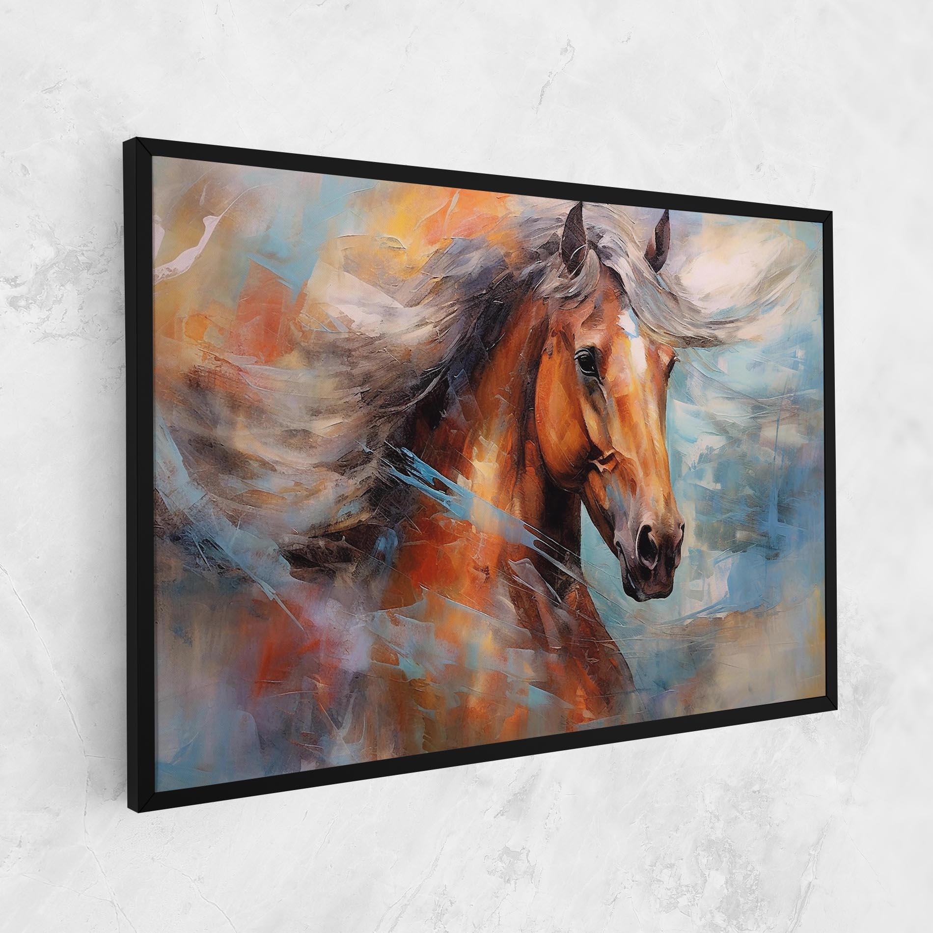 Leinwandbild Beautiful Brown Horse mockup 1