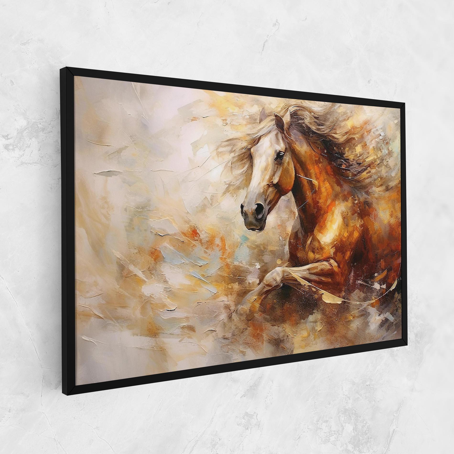 Leinwandbild Brown Horse Running mockup 1