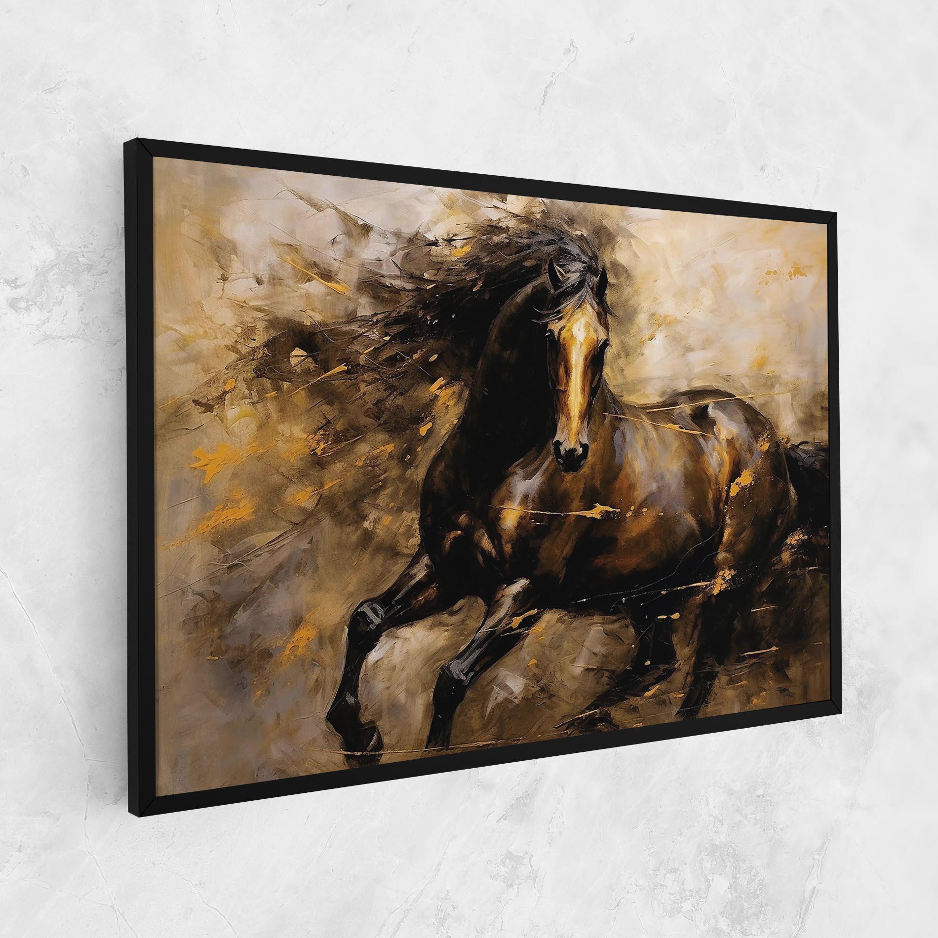 Leinwandbild Gold Brown Horse mockup 1