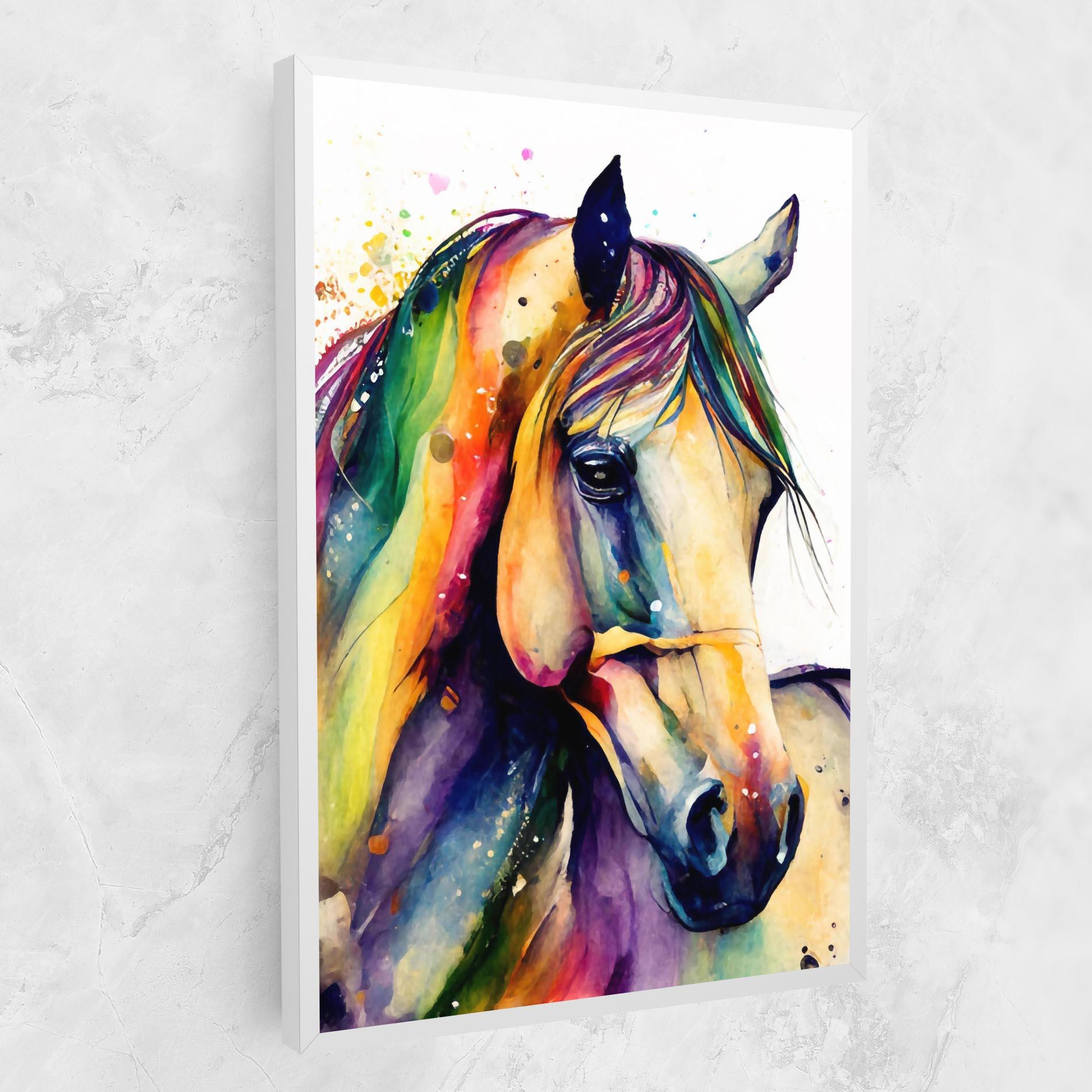 Leinwandbild Colorful Horse mockup 1