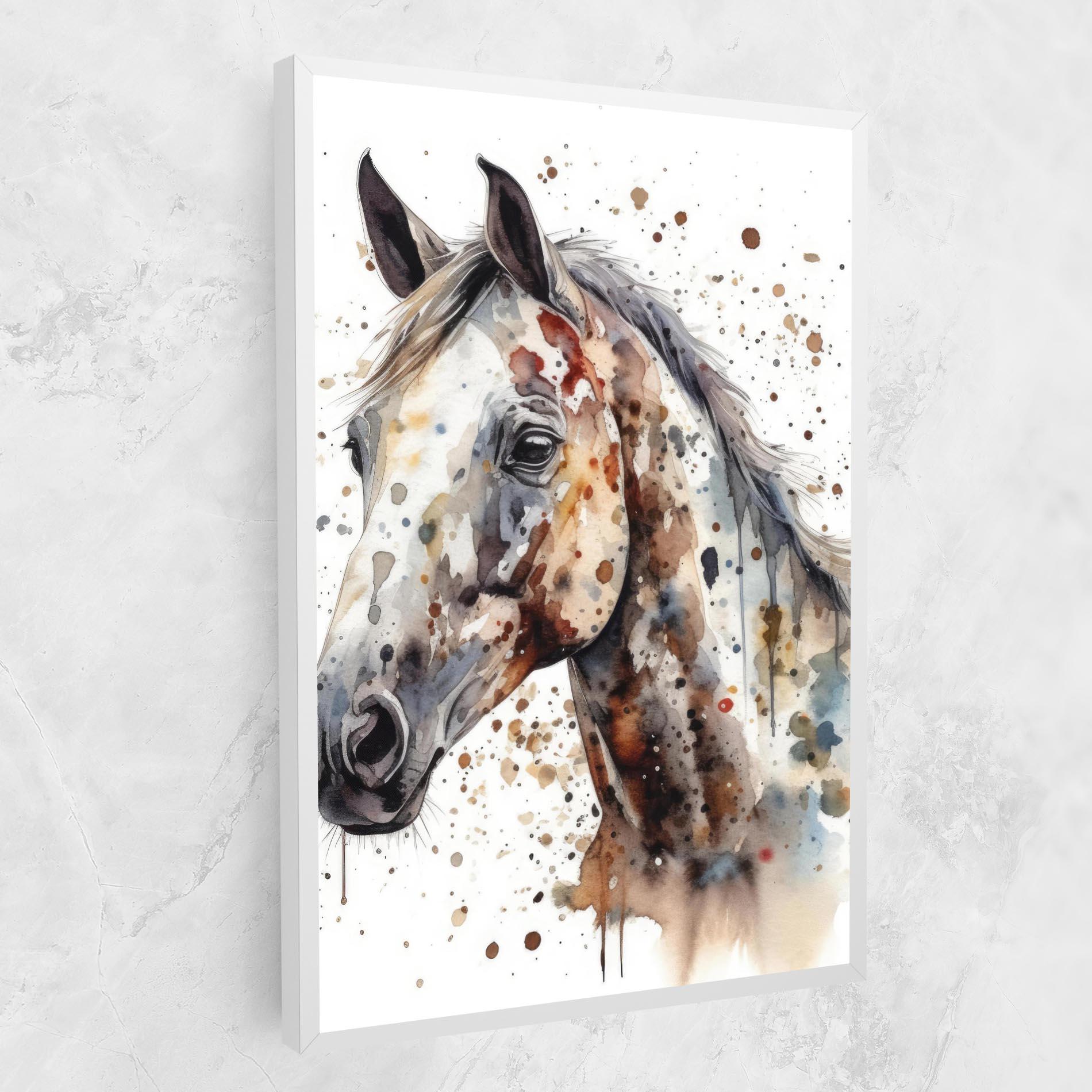 Leinwandbild Watercolor Horse mockup 1