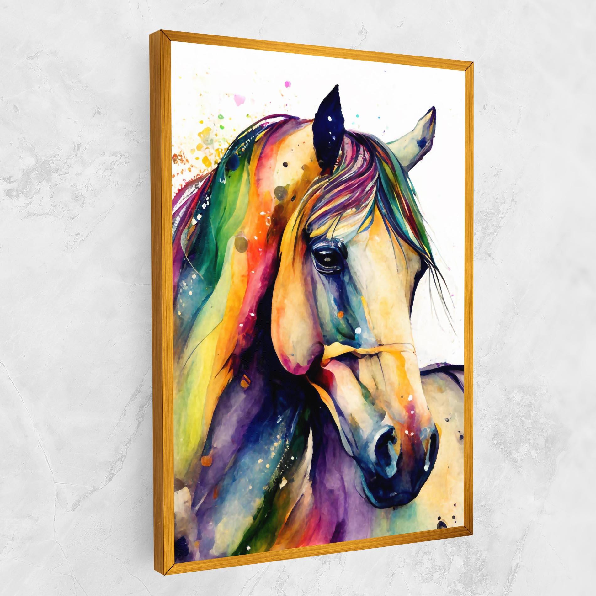 Leinwandbild Colorful Horse mockup 1