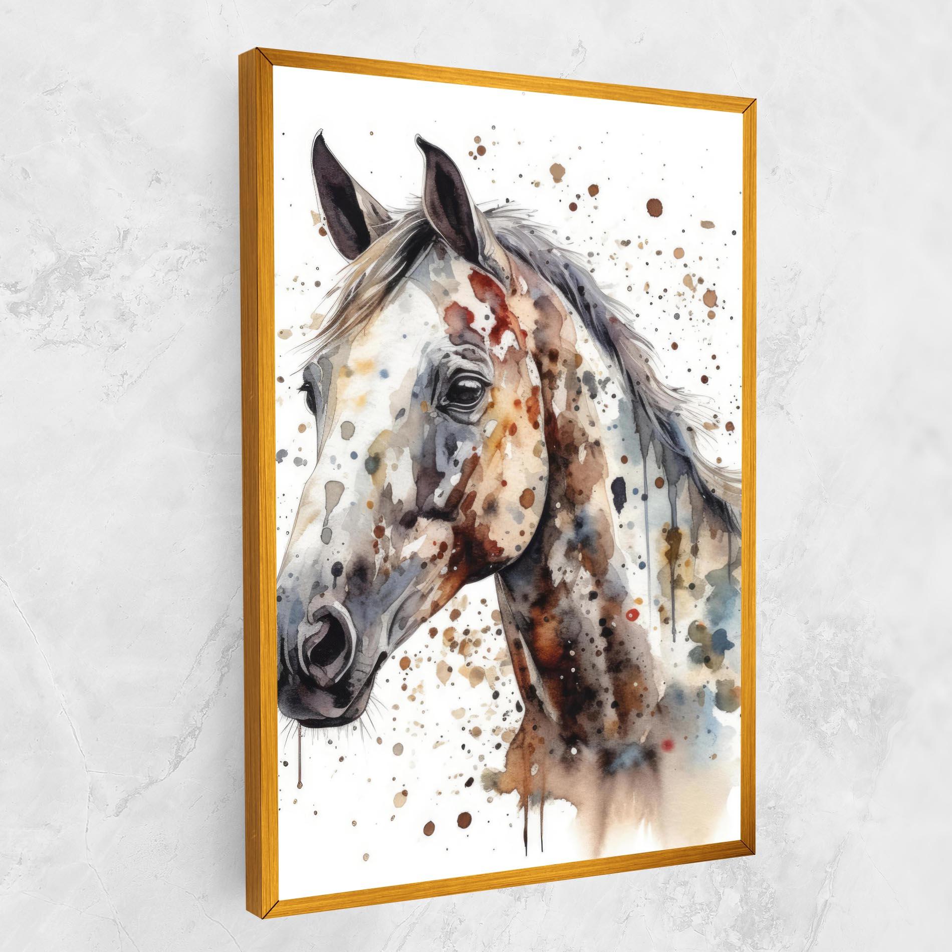 Leinwandbild Watercolor Horse mockup 1
