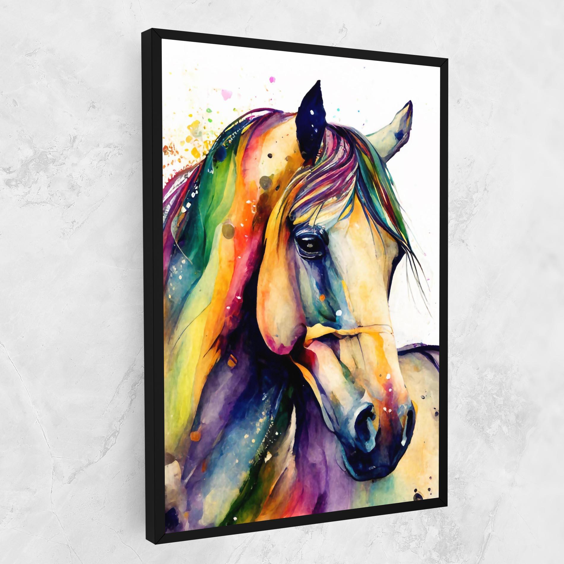 Leinwandbild Colorful Horse mockup 1